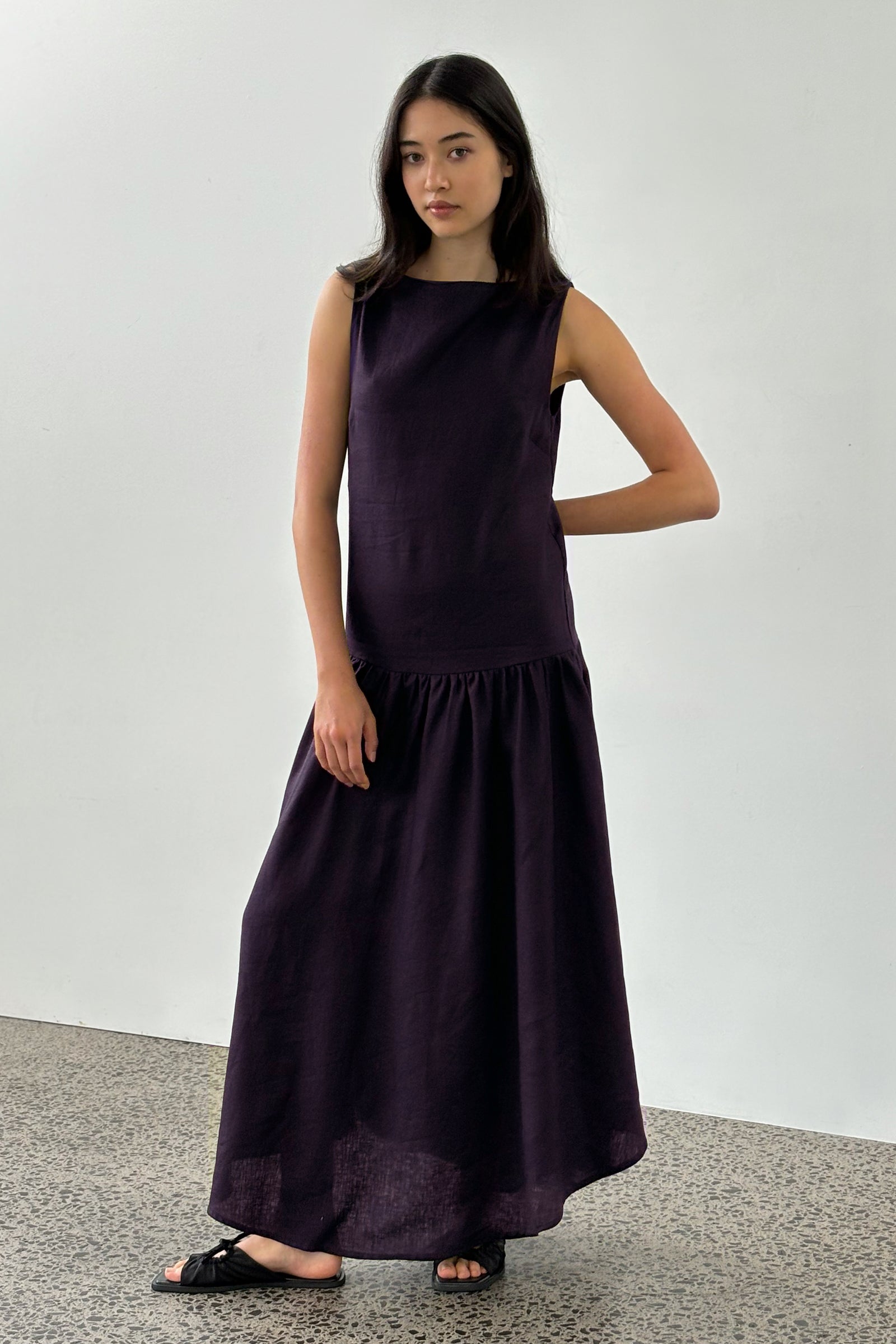 Jose Dress in Aubergine