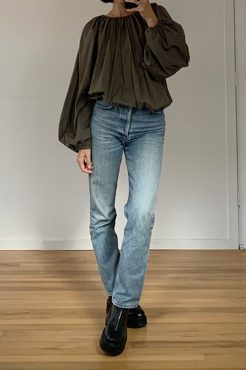 Bloom Blouse in Khaki