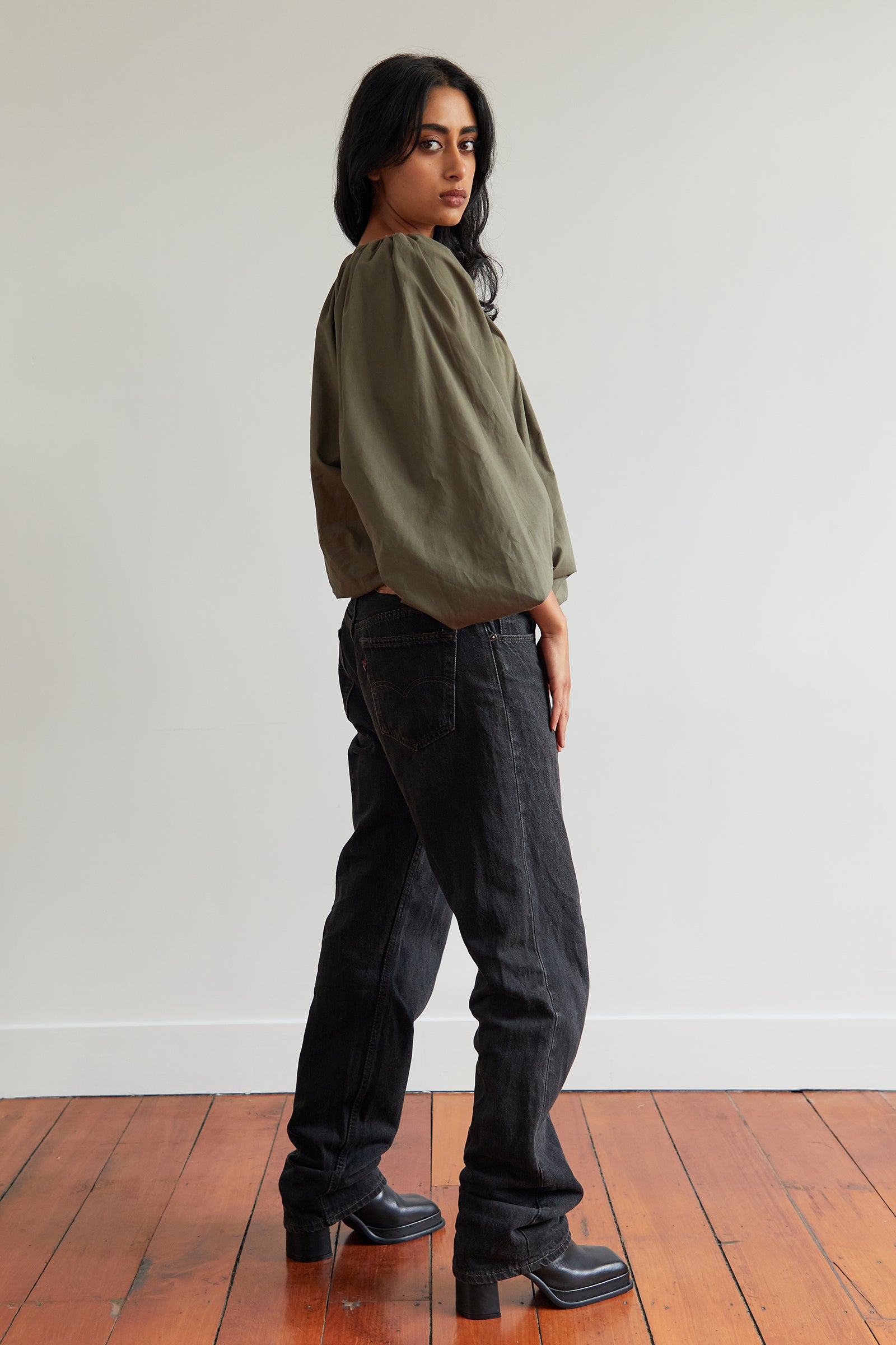 Bloom Blouse in Khaki