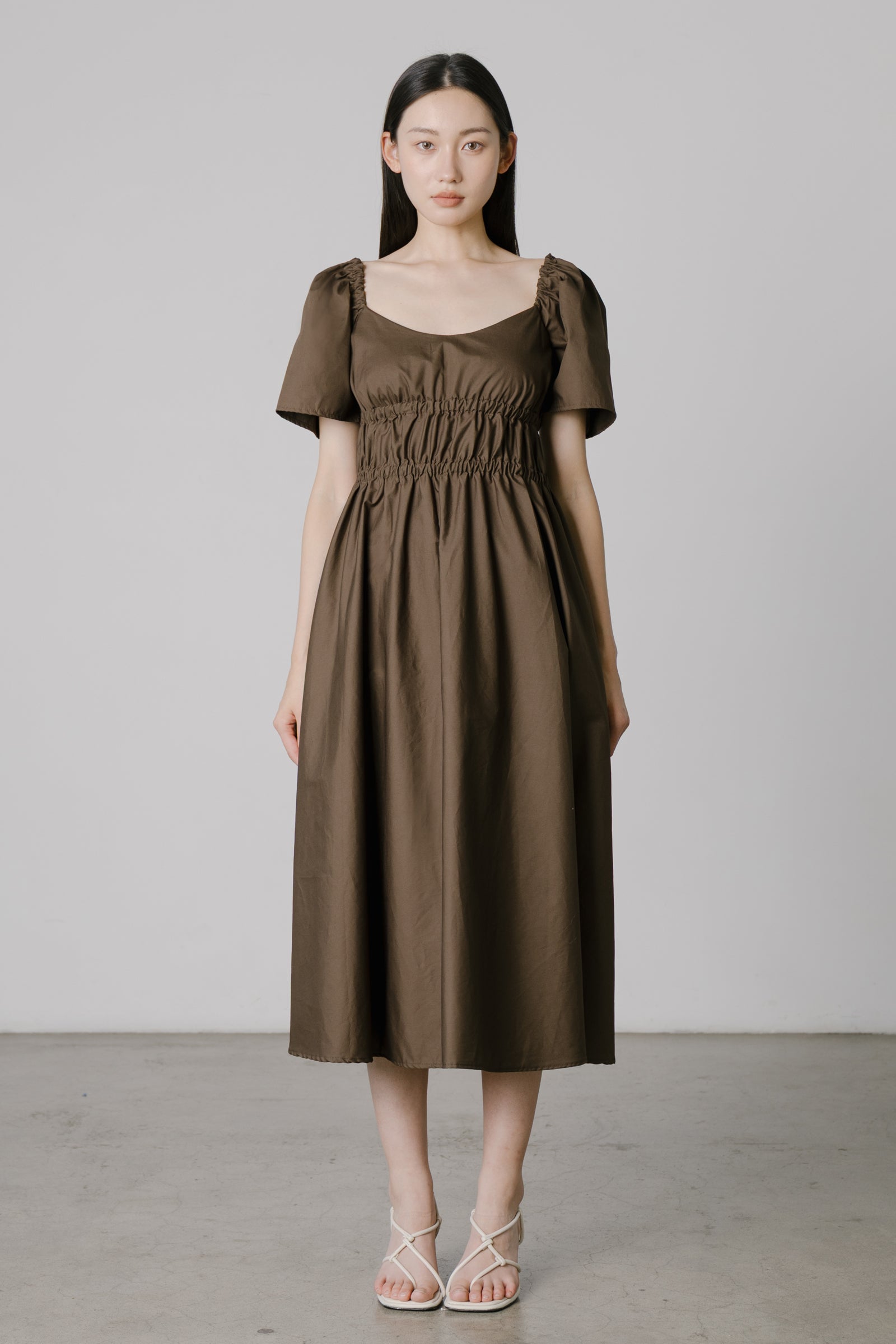 Bodice Dress in Chocolate
