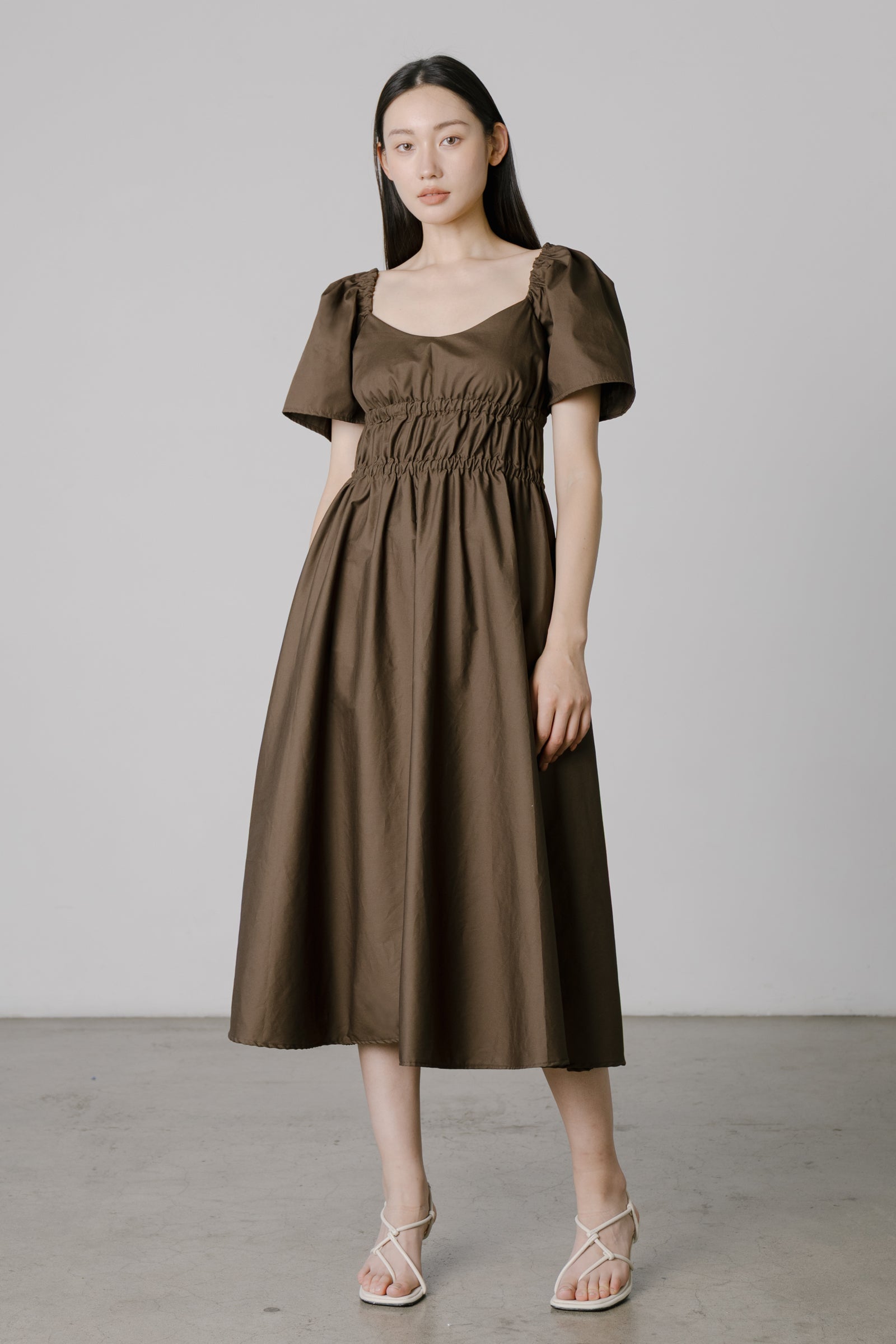 Bodice Dress in Chocolate