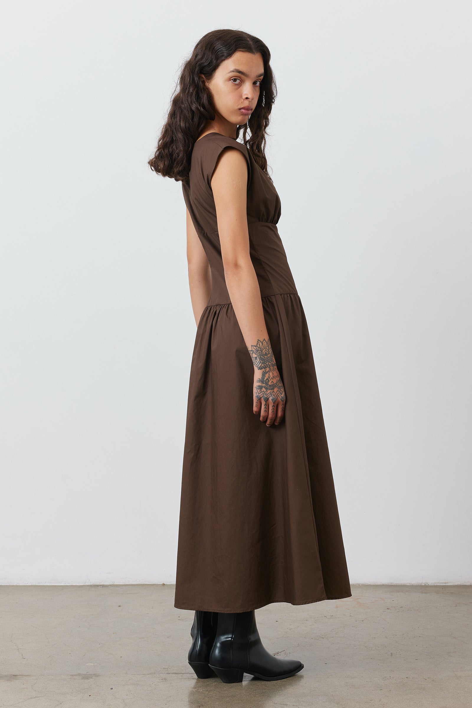 Cairo Dress in Chocolate