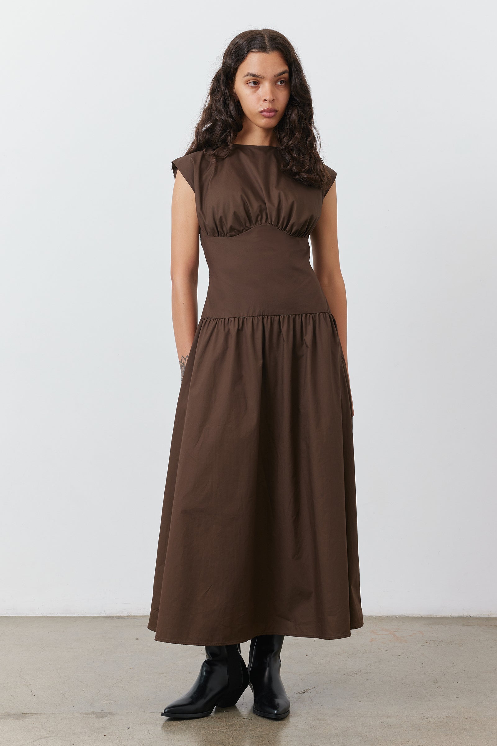 Cairo Dress in Chocolate