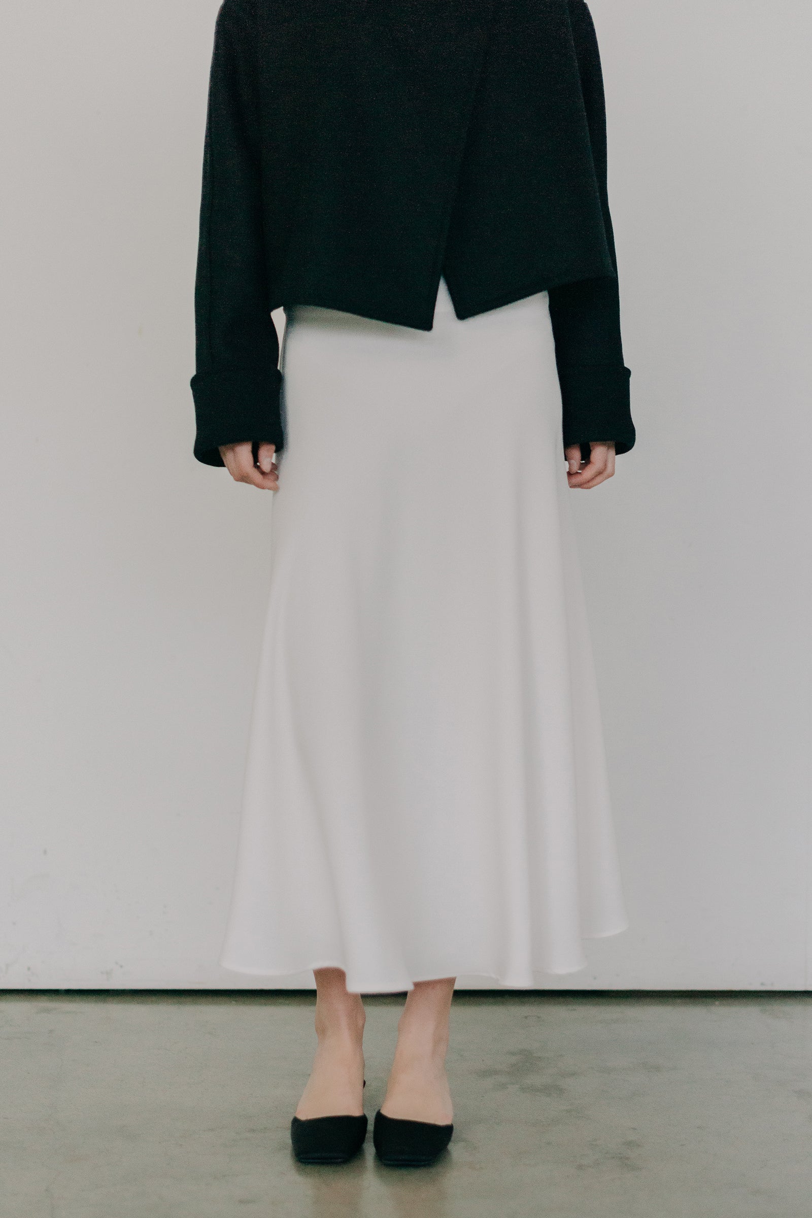 Drape Skirt in Ivory