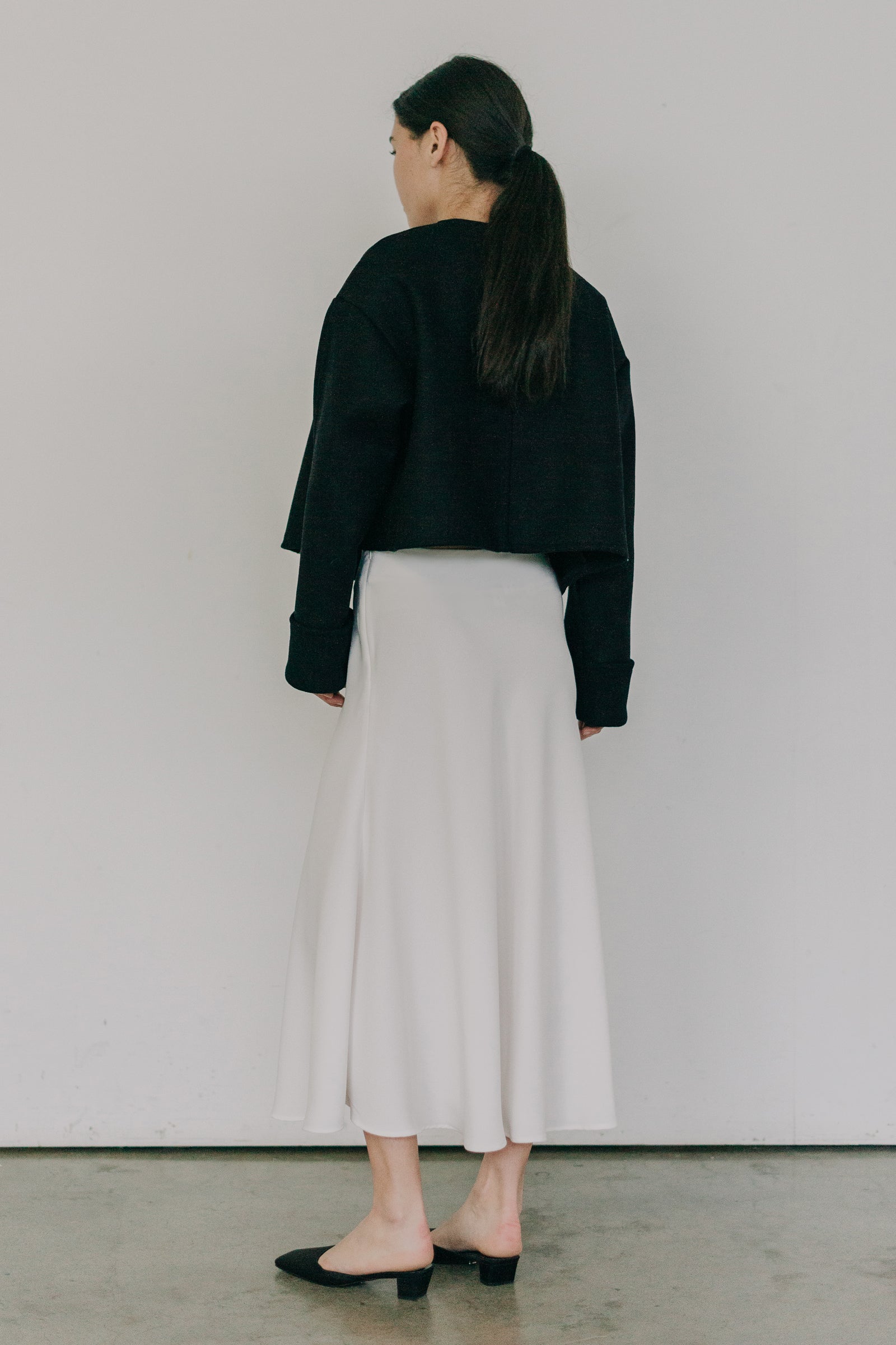 Drape Skirt in Ivory