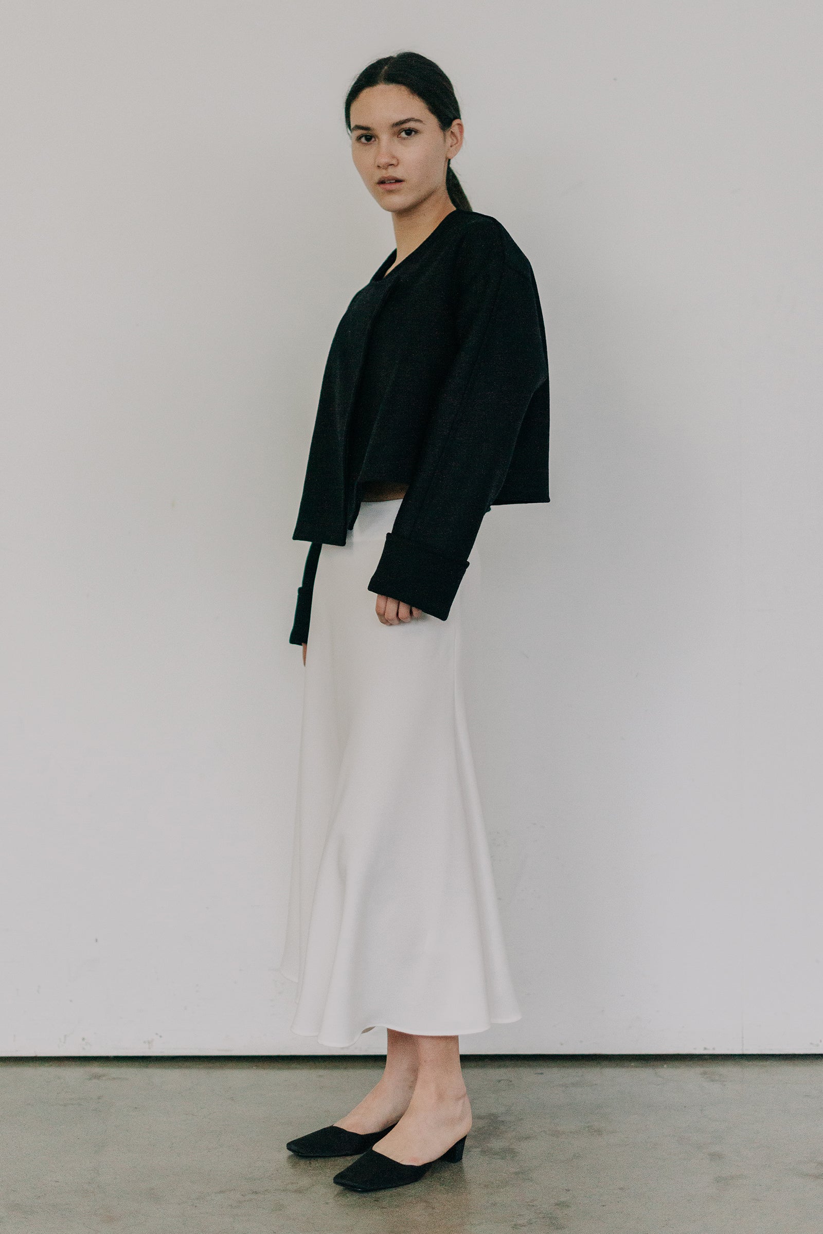 Drape Skirt in Ivory
