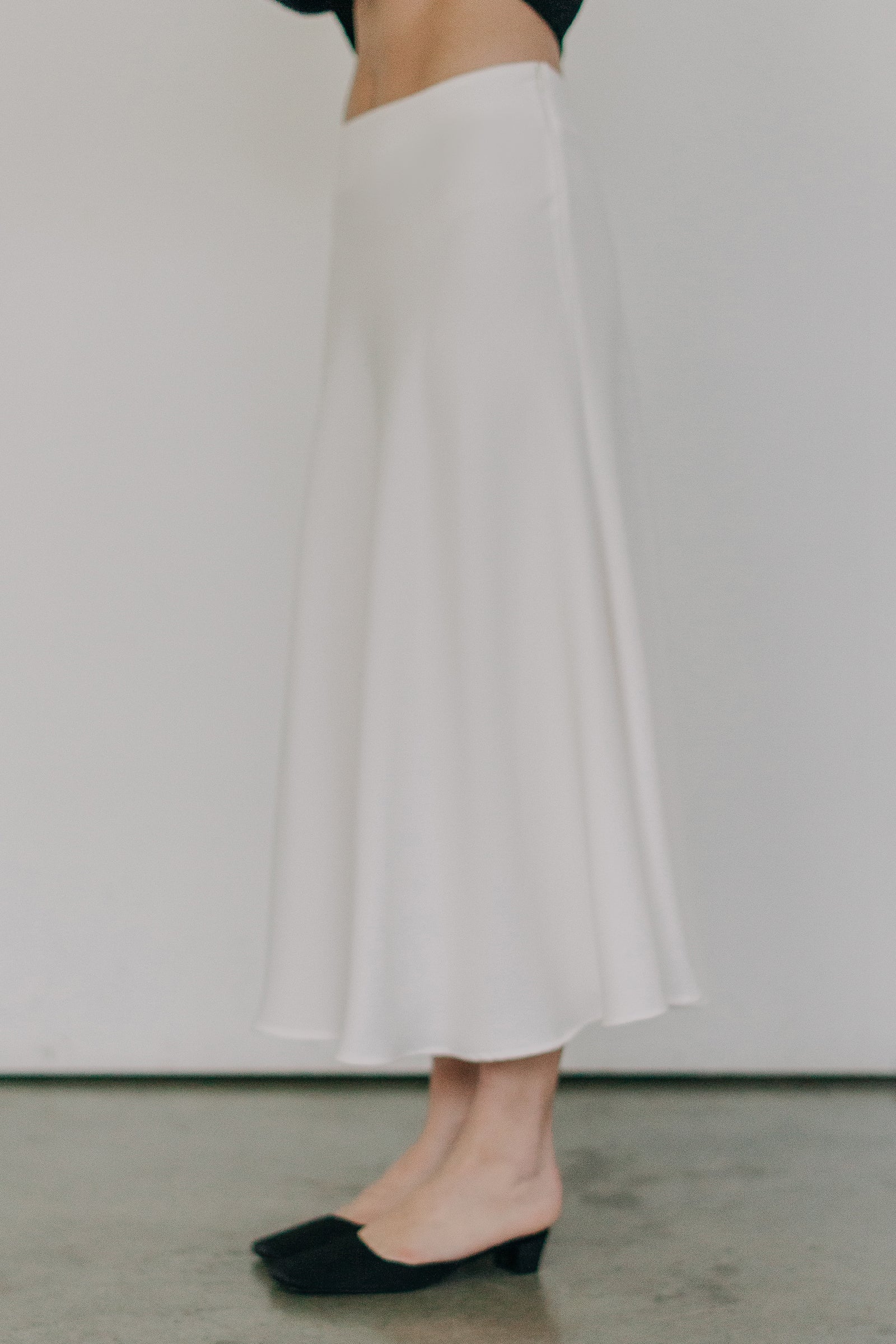Drape Skirt in Ivory