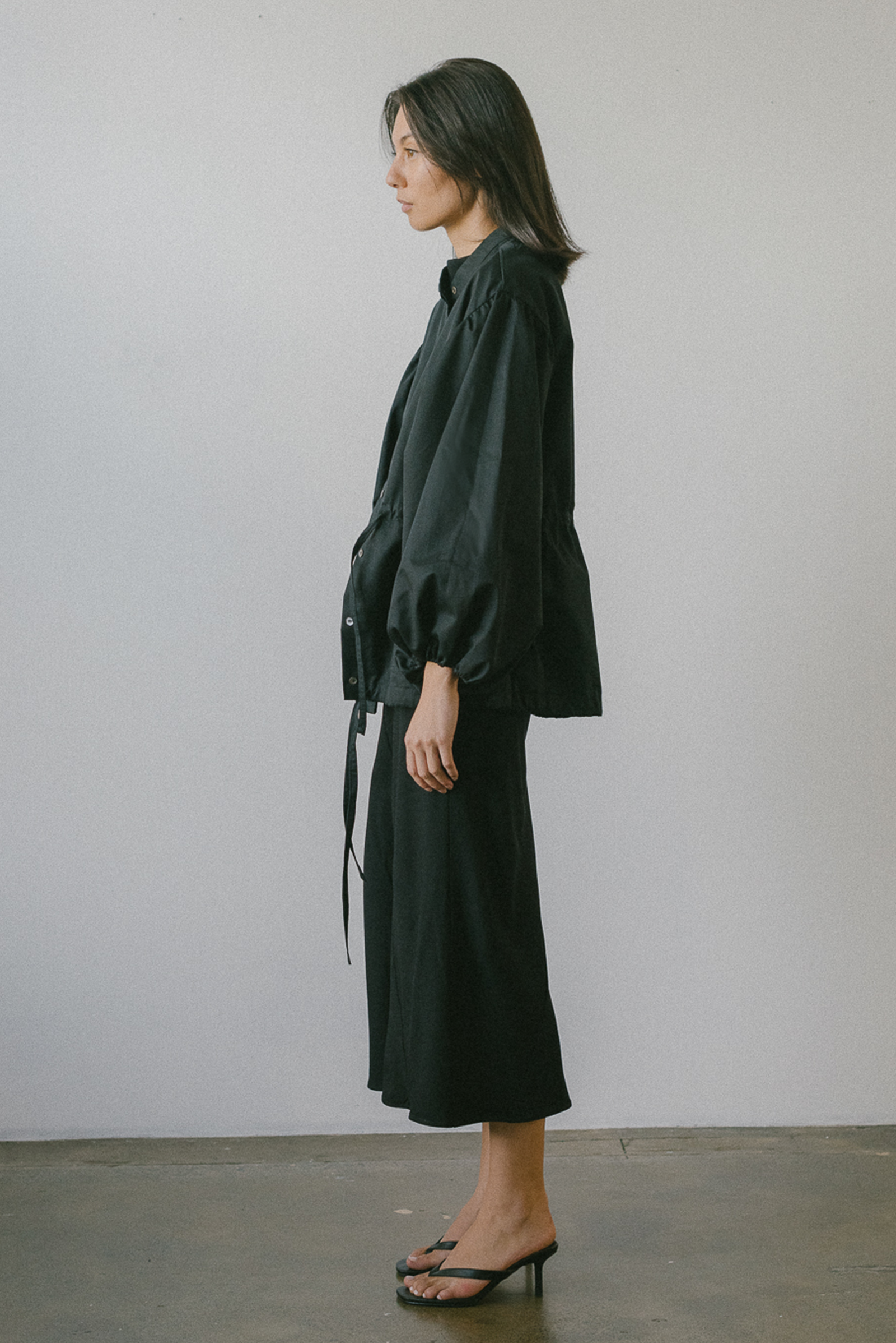 Drawstring Jacket in Ivory