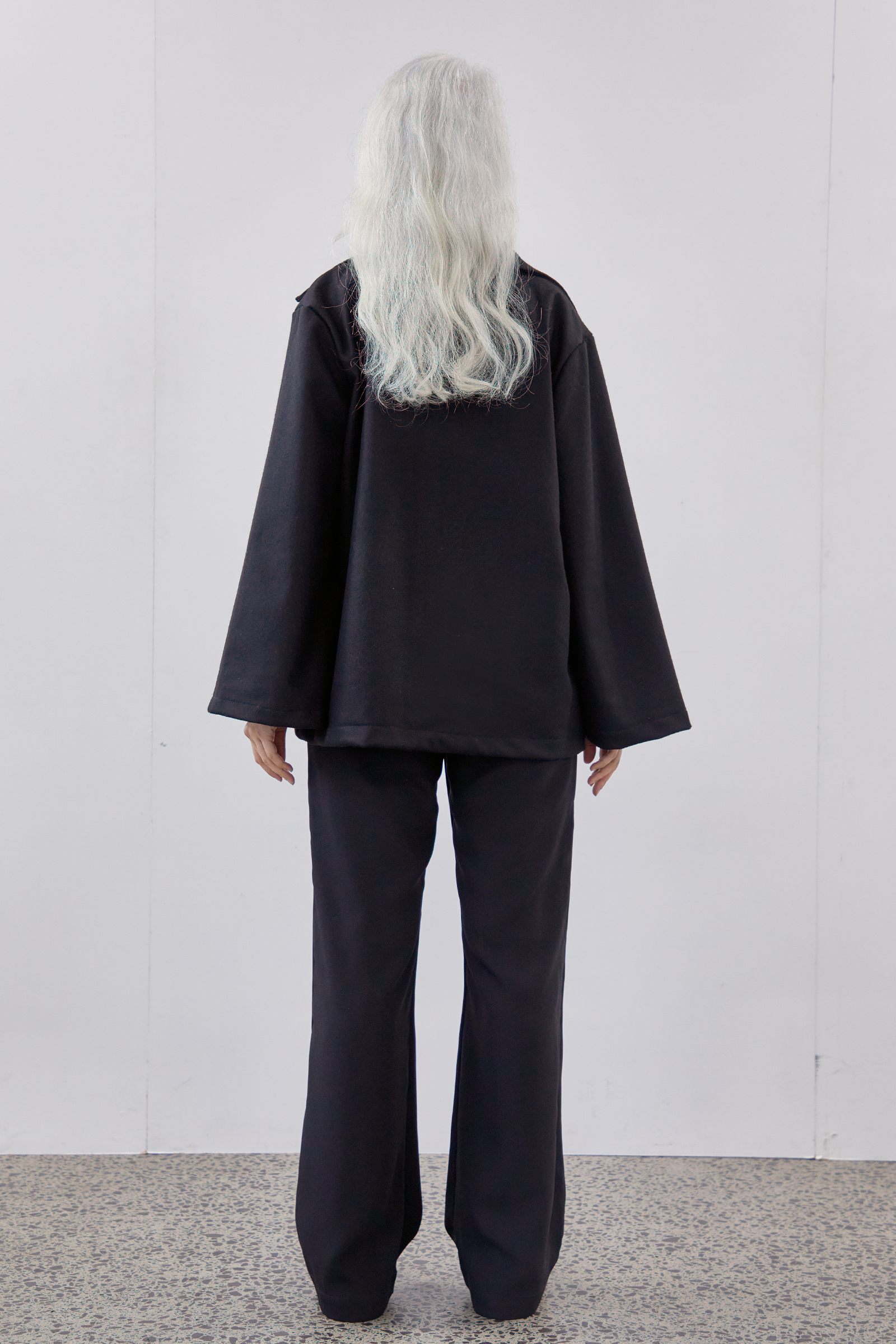 Polo Wool Jumper in Black