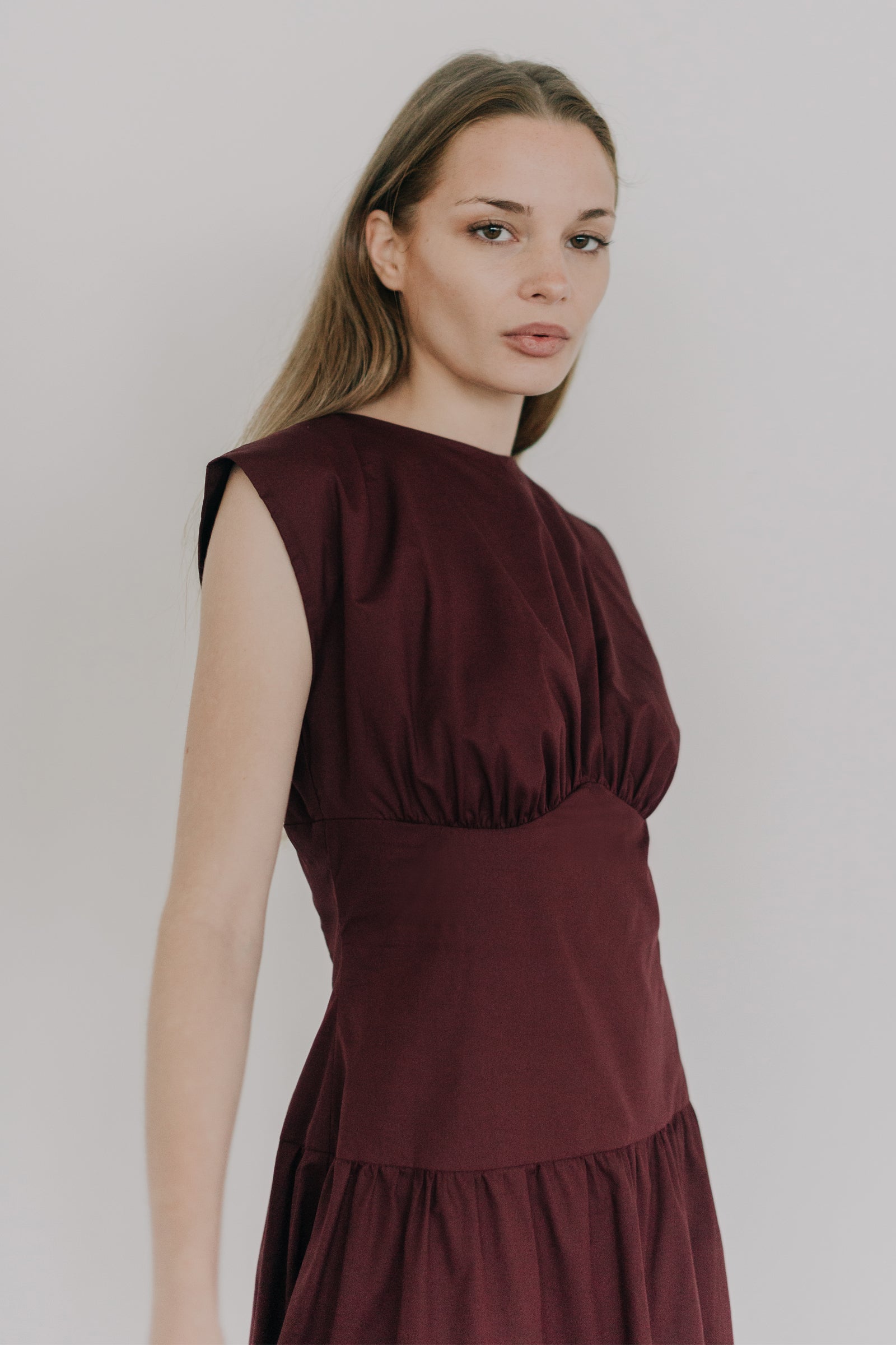 Cairo Dress in Burgundy