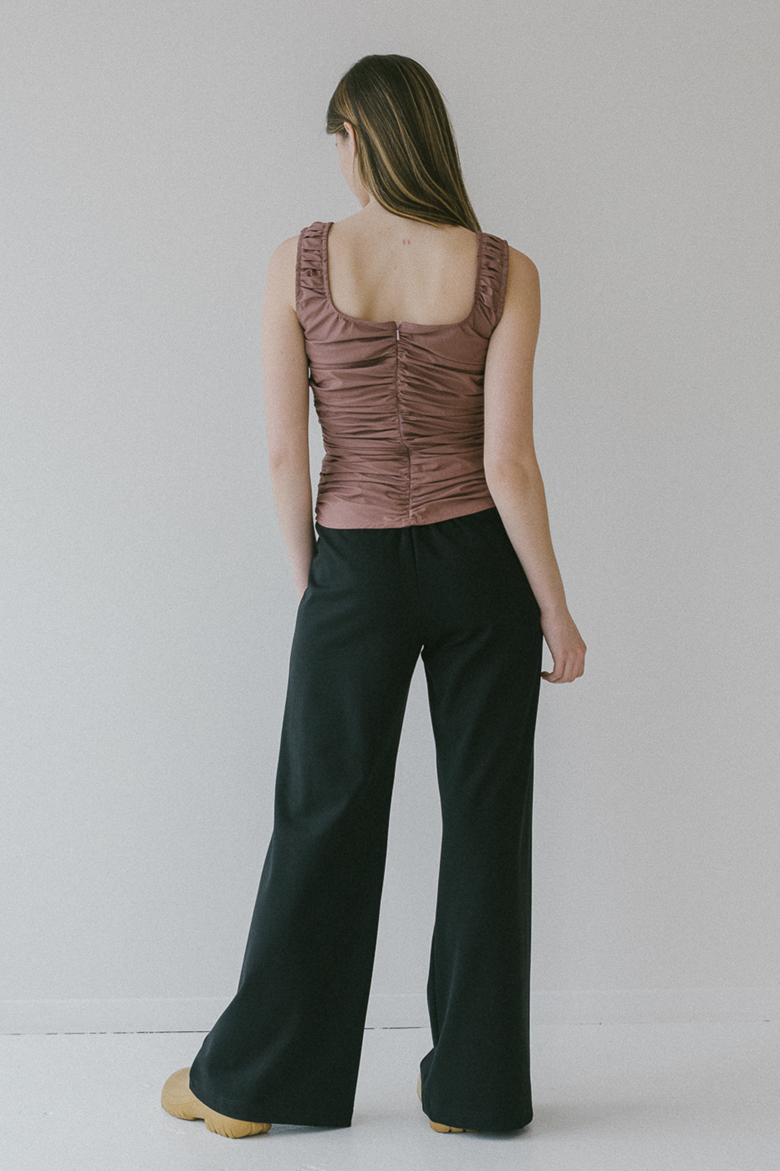 Basque Top in Powder Blue
