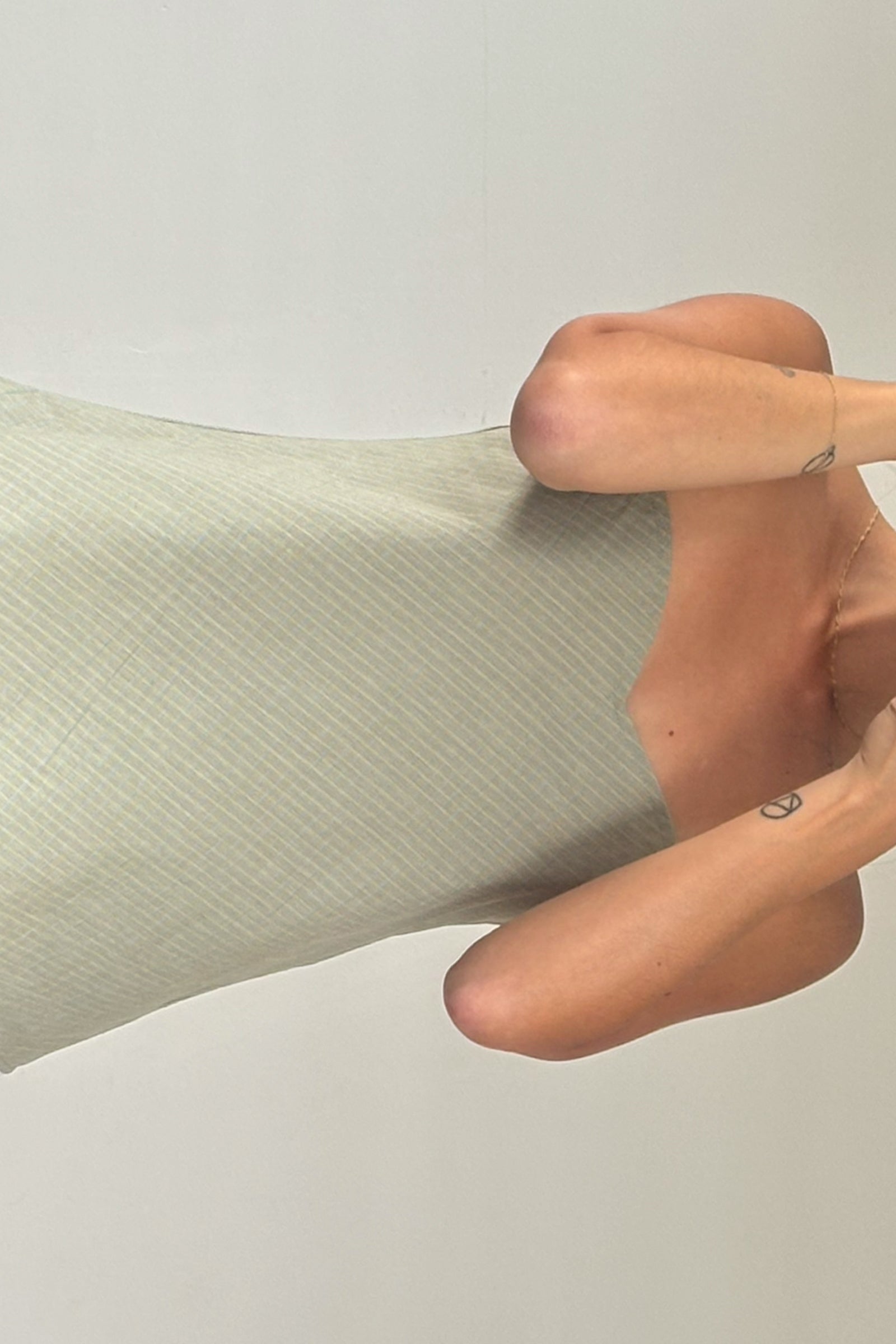 Heart Deux Camisole in Lemon & Cyan Check (Limited edition)