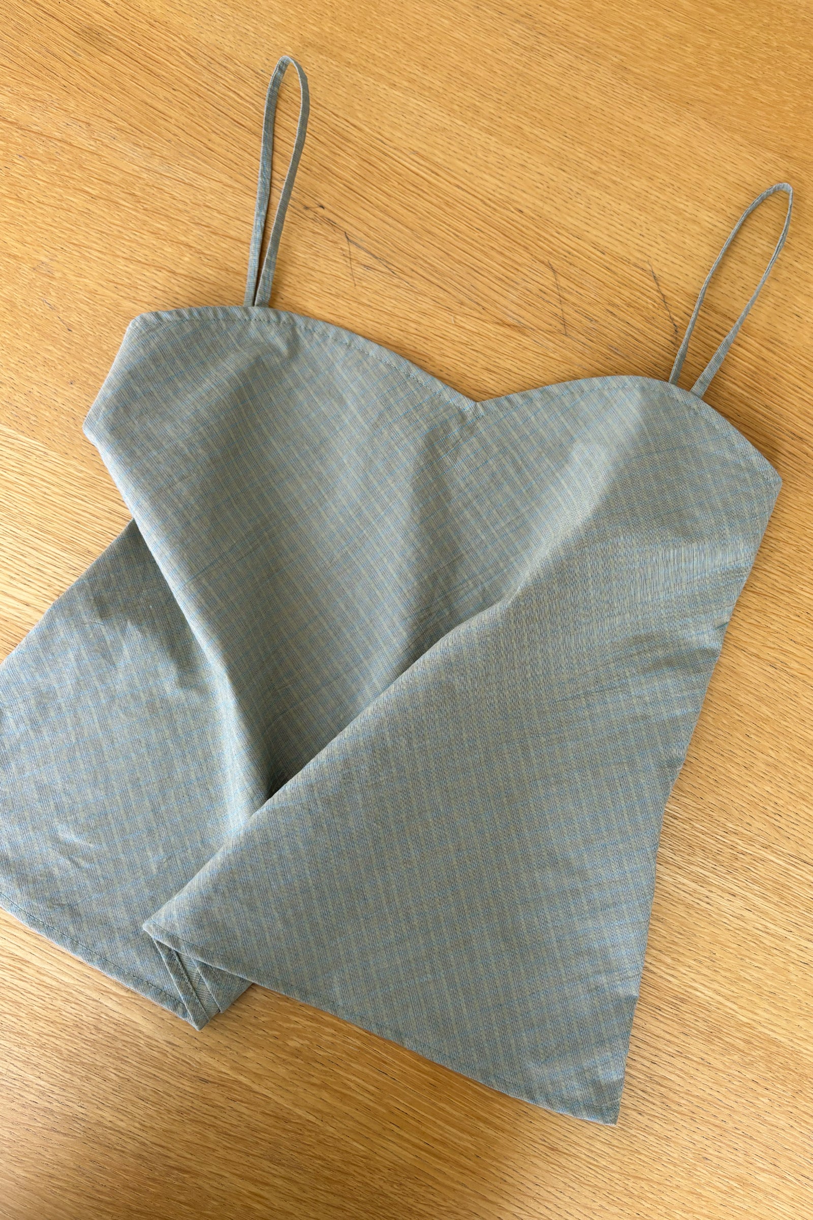 Heart Deux Camisole in Lemon & Cyan Check (Limited edition)