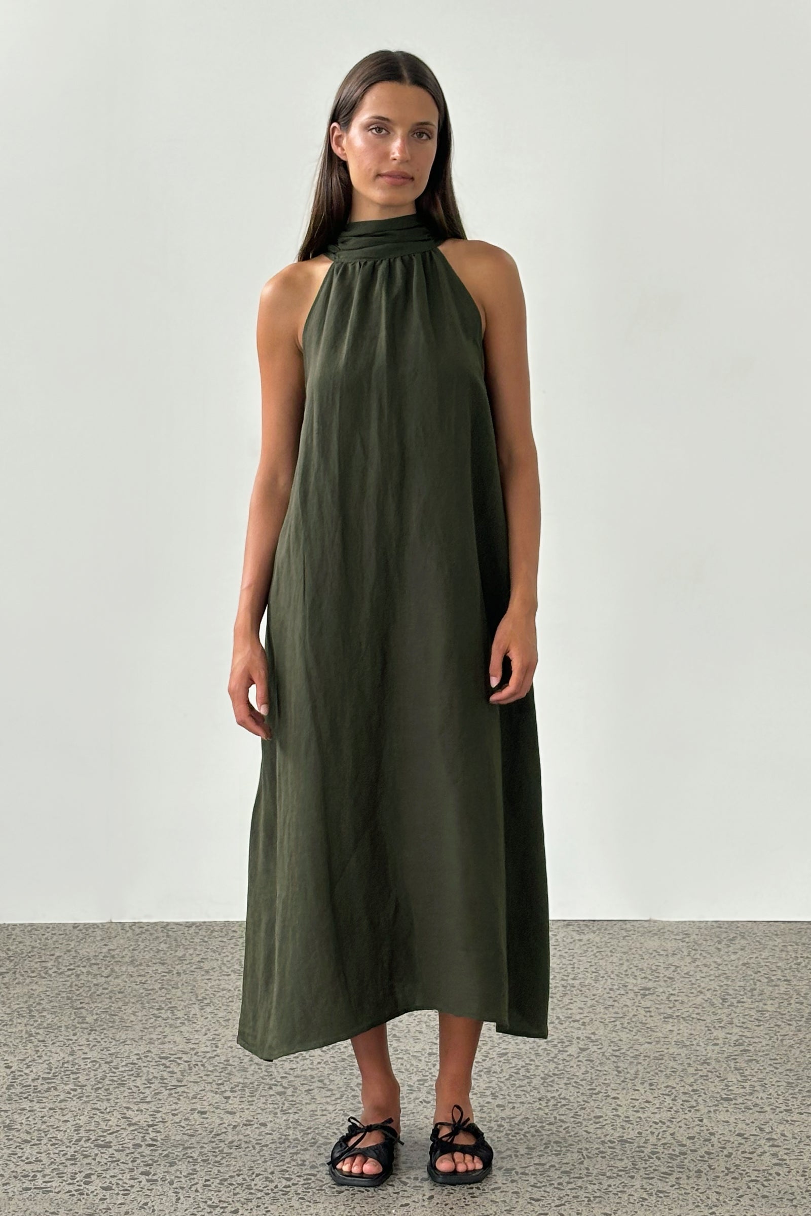 Lowe Dress in Khaki