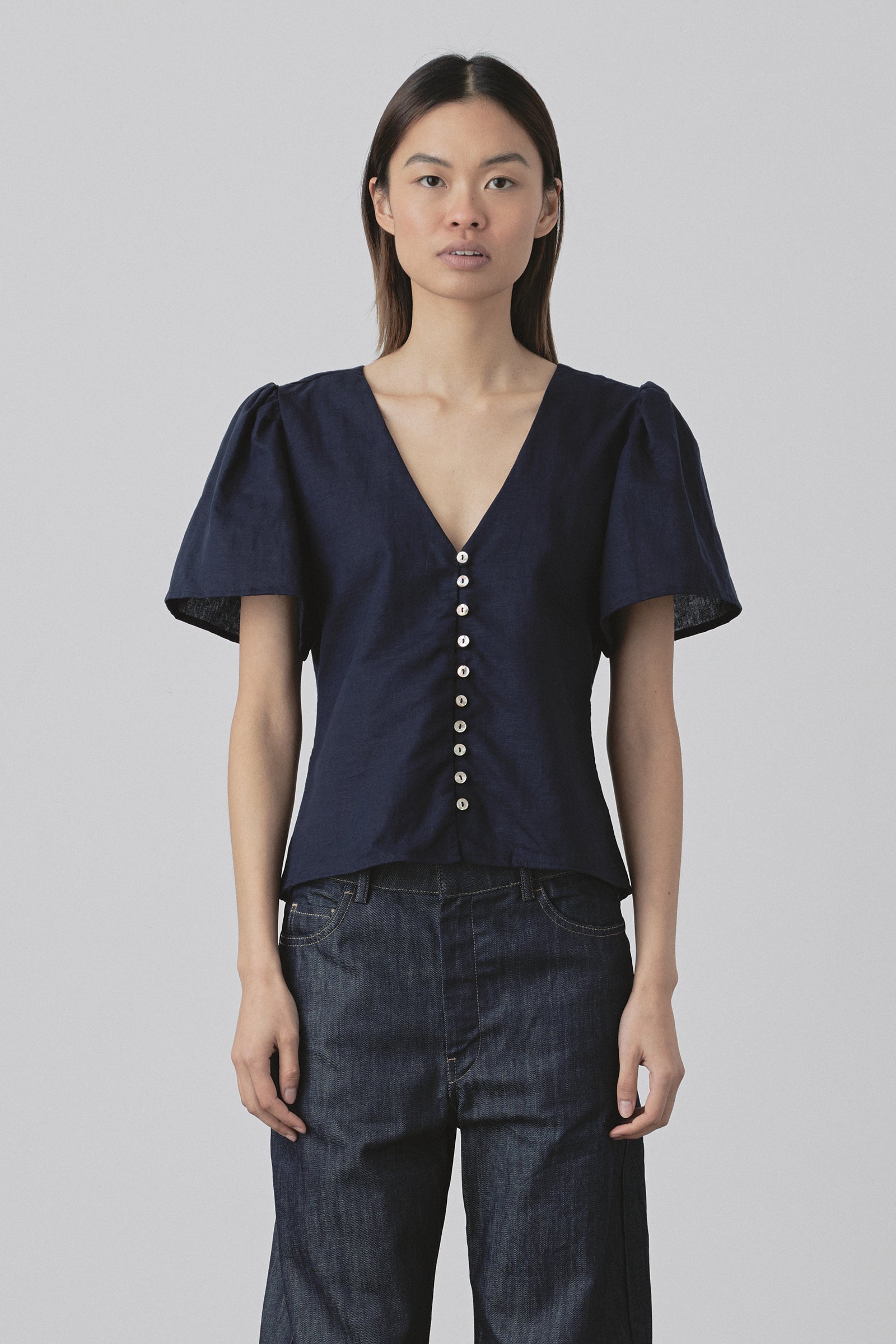 Maja Top in Navy