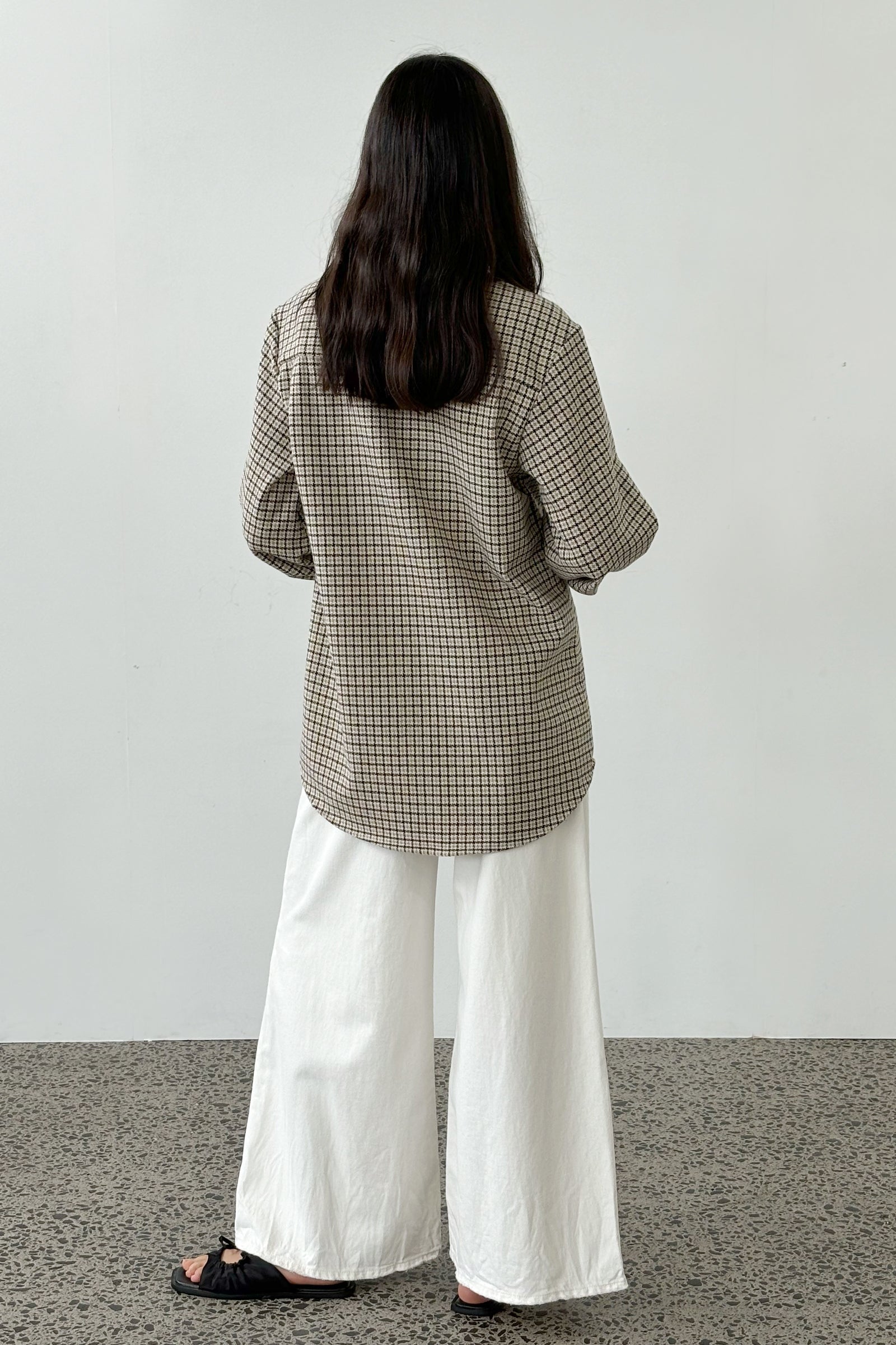 Mes Wool Overshirt in Tweed Check