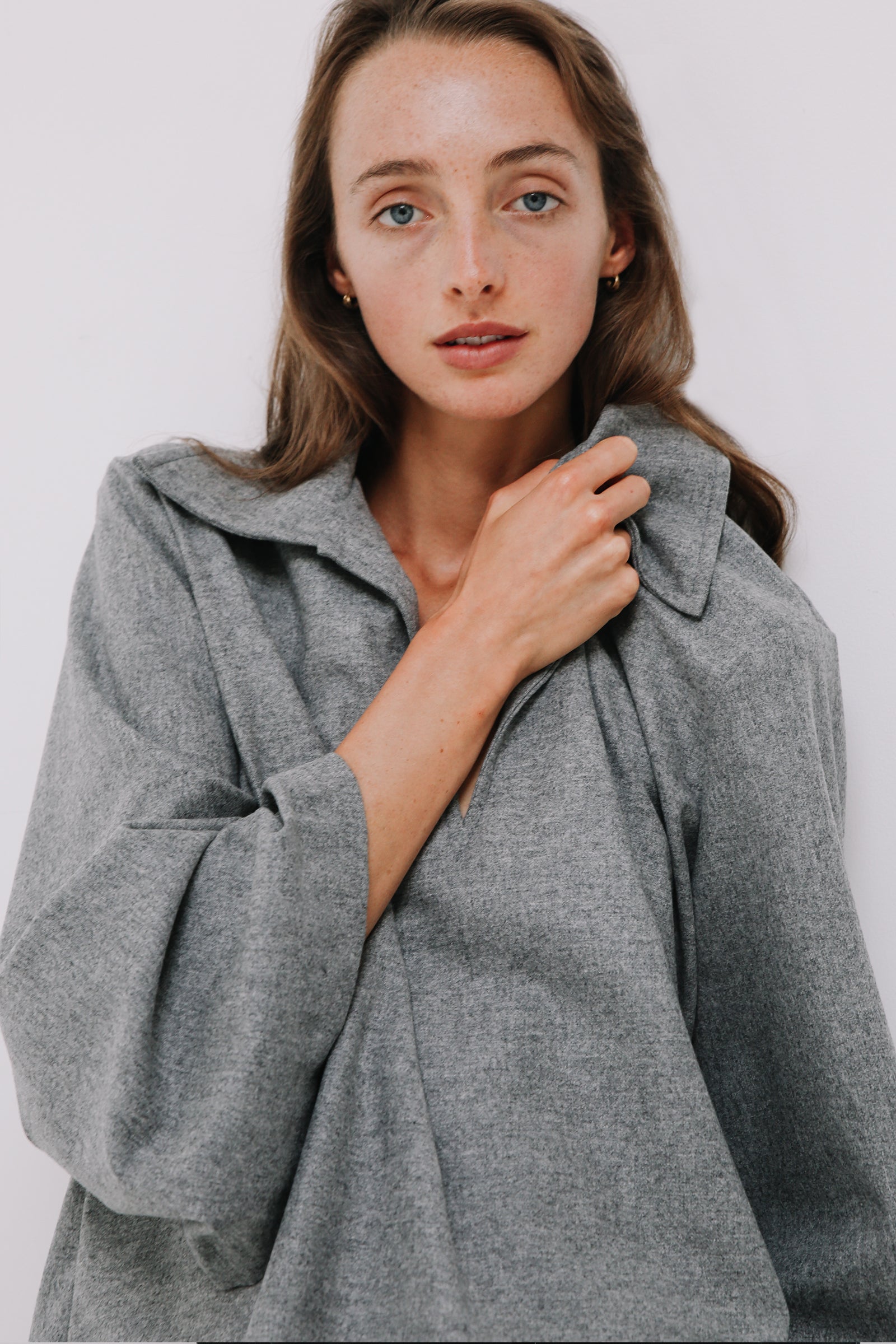 Polo Wool Jumper in Grey