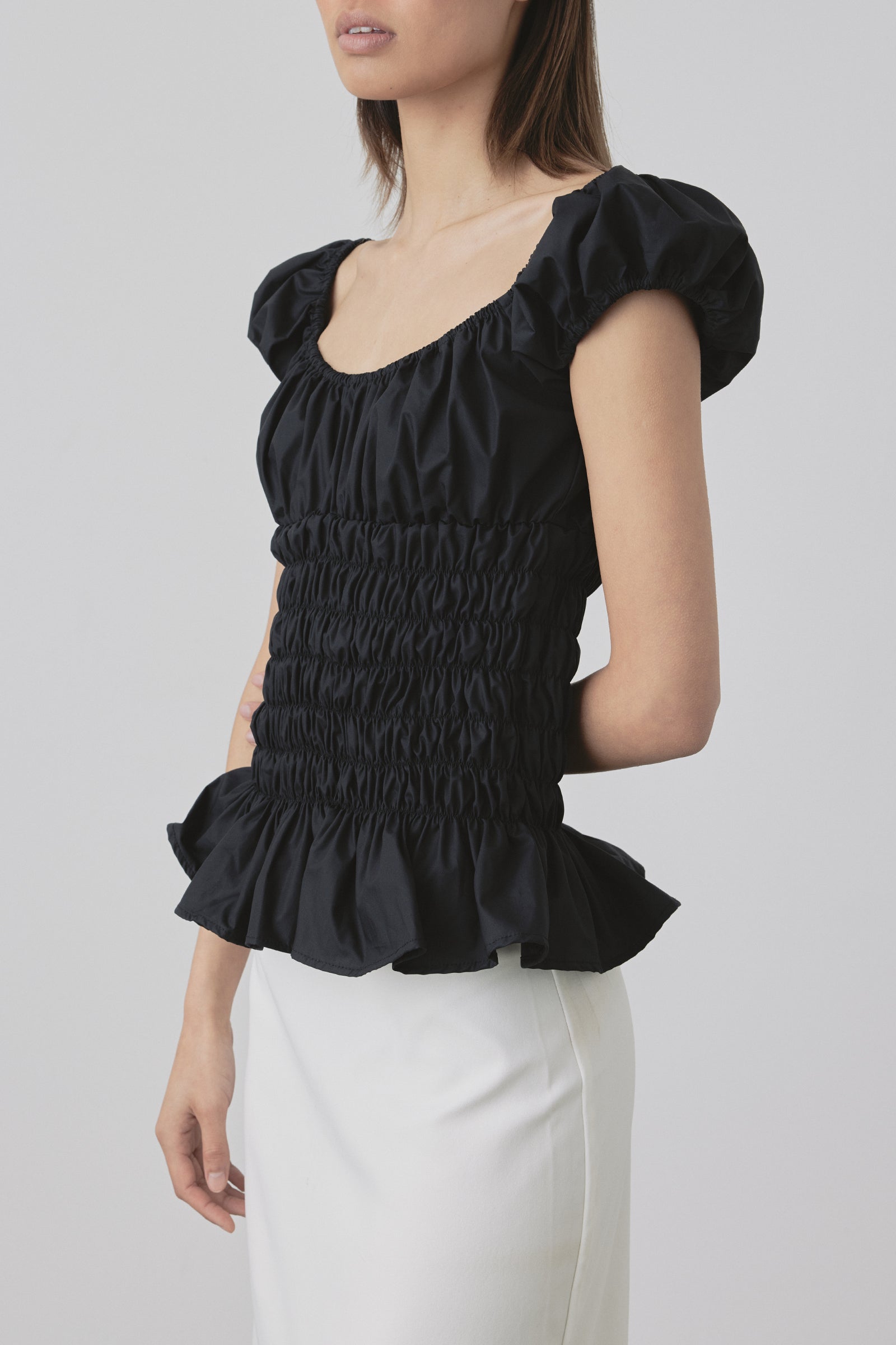 Scrunch Top in Black