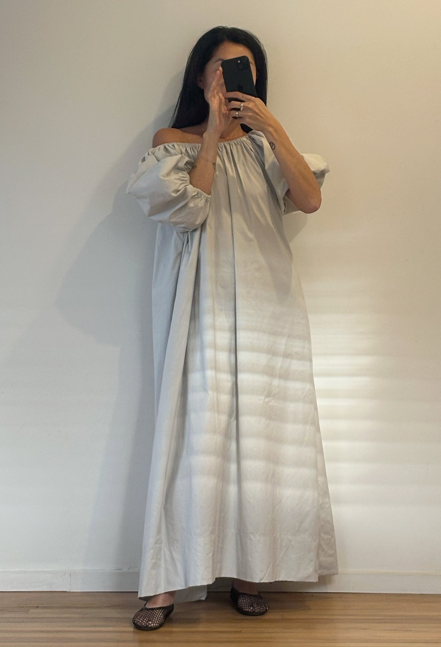 Bloom SS Maxi Dress in Silver
