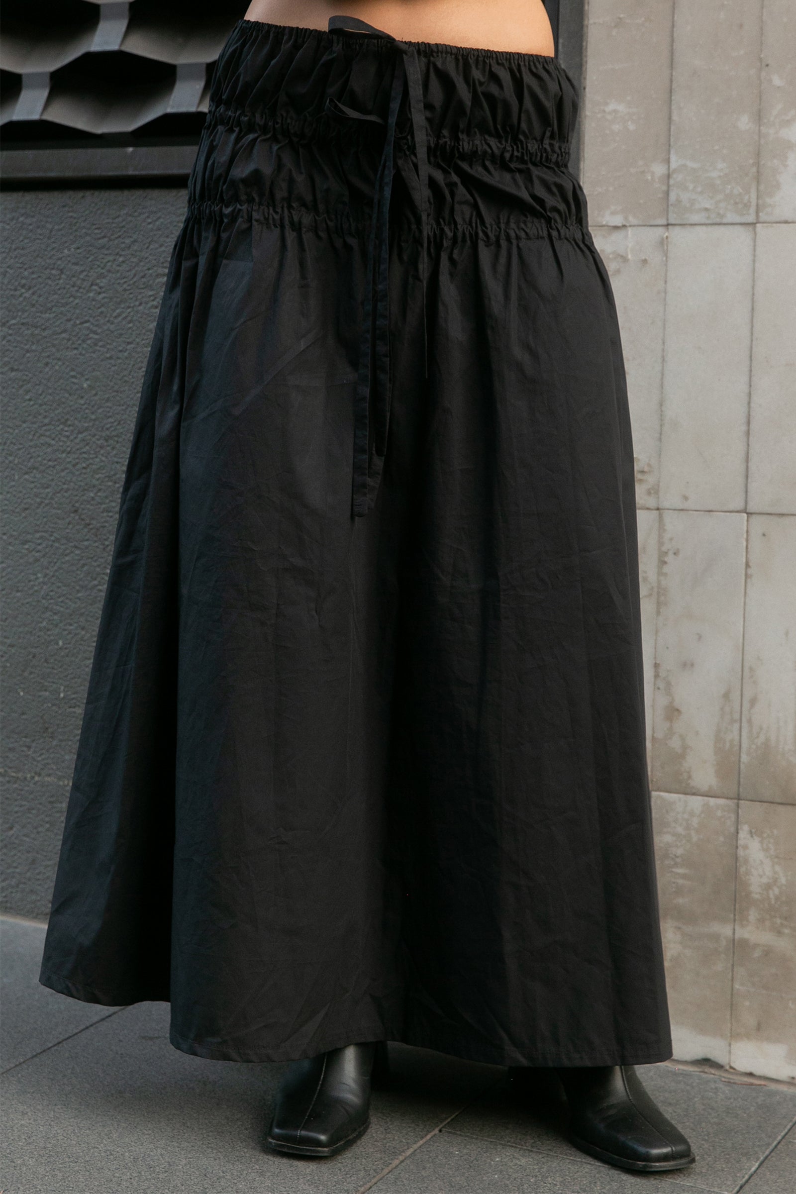 Tier Maxi Skirt in Black
