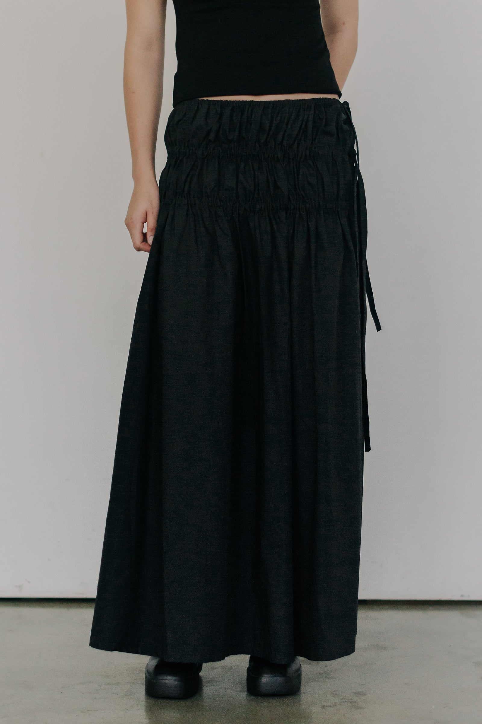Tier Maxi Skirt in Black