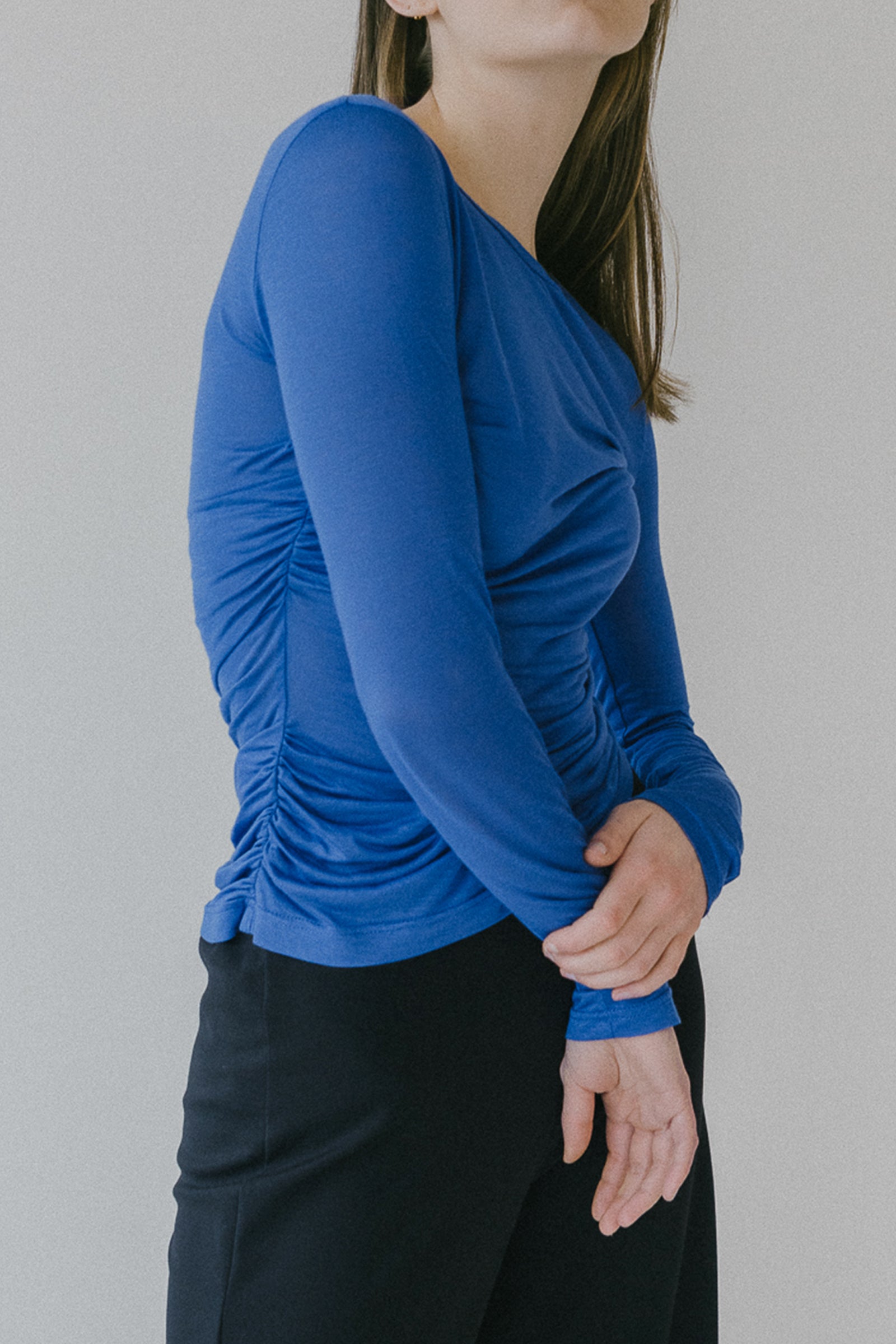 Warp LS Tee in Klein Blue