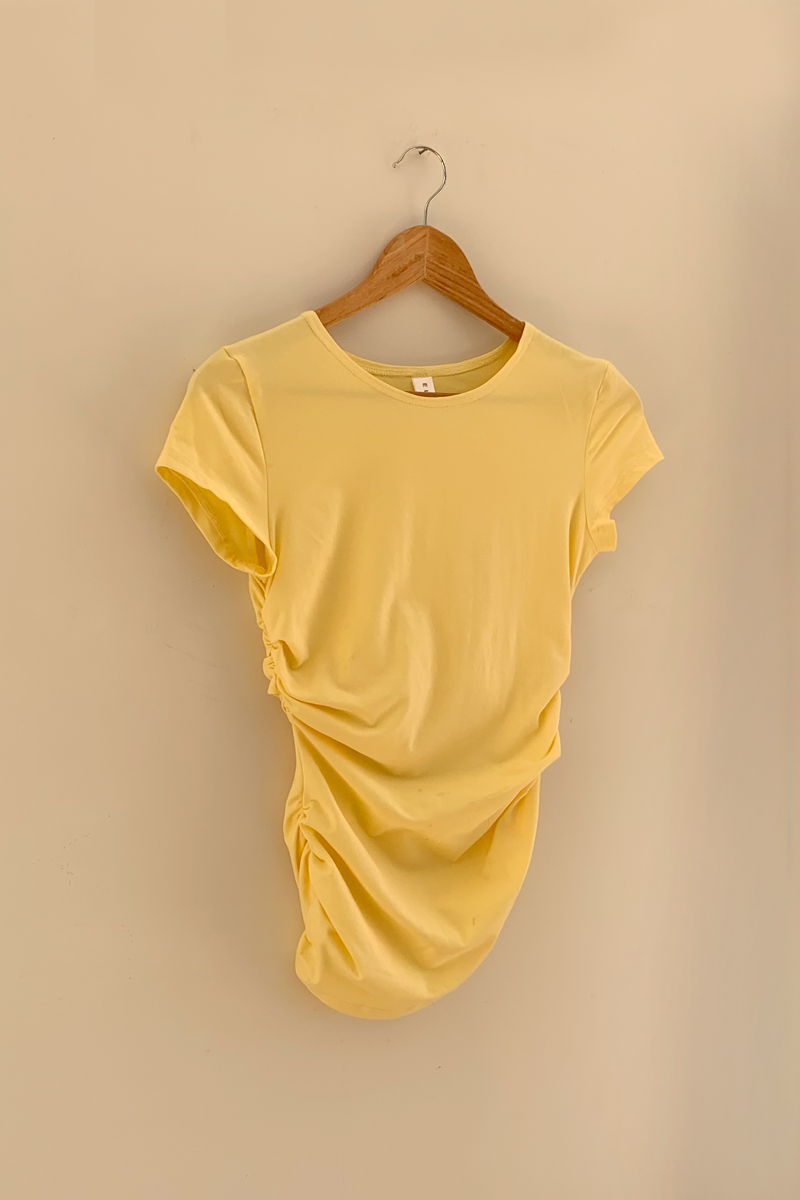 Warp SS tee in Lemon