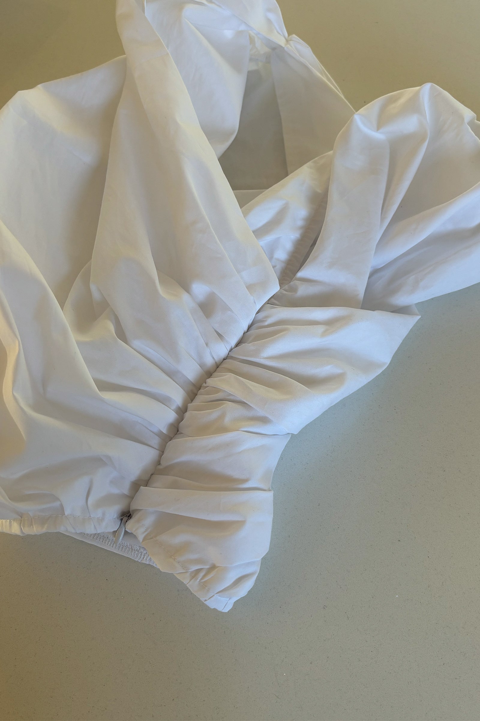 Wrap Bodice Top in White