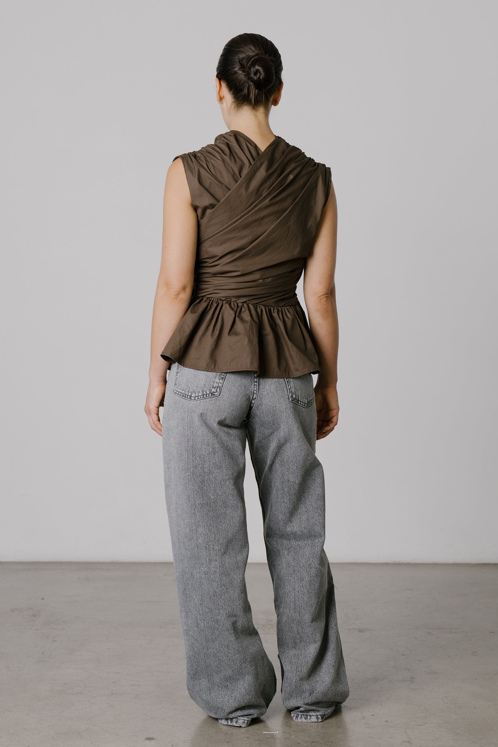 Wrap Bodice Deux Top in Chocolate