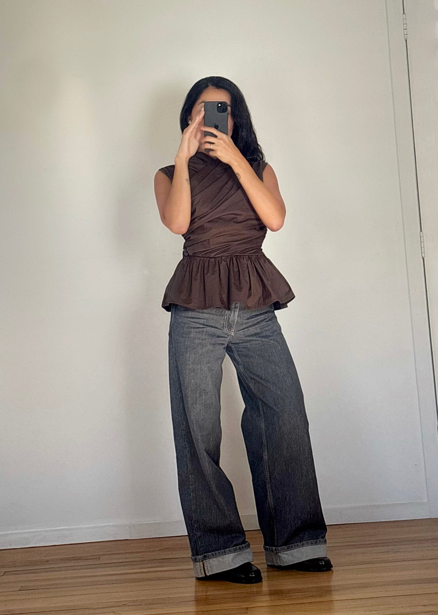 Wrap Bodice Deux Top in Chocolate