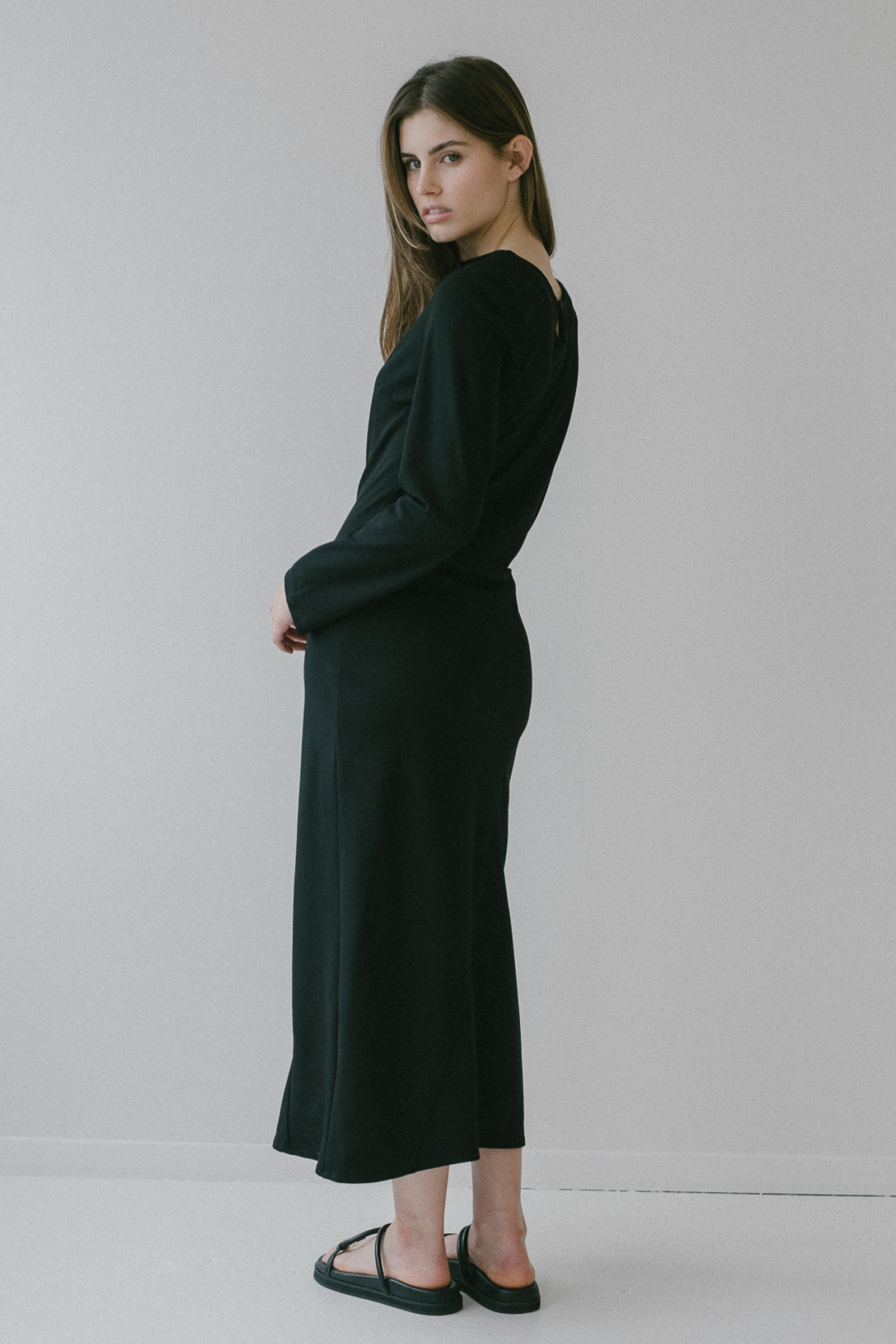 Kirby LS Dress in Black