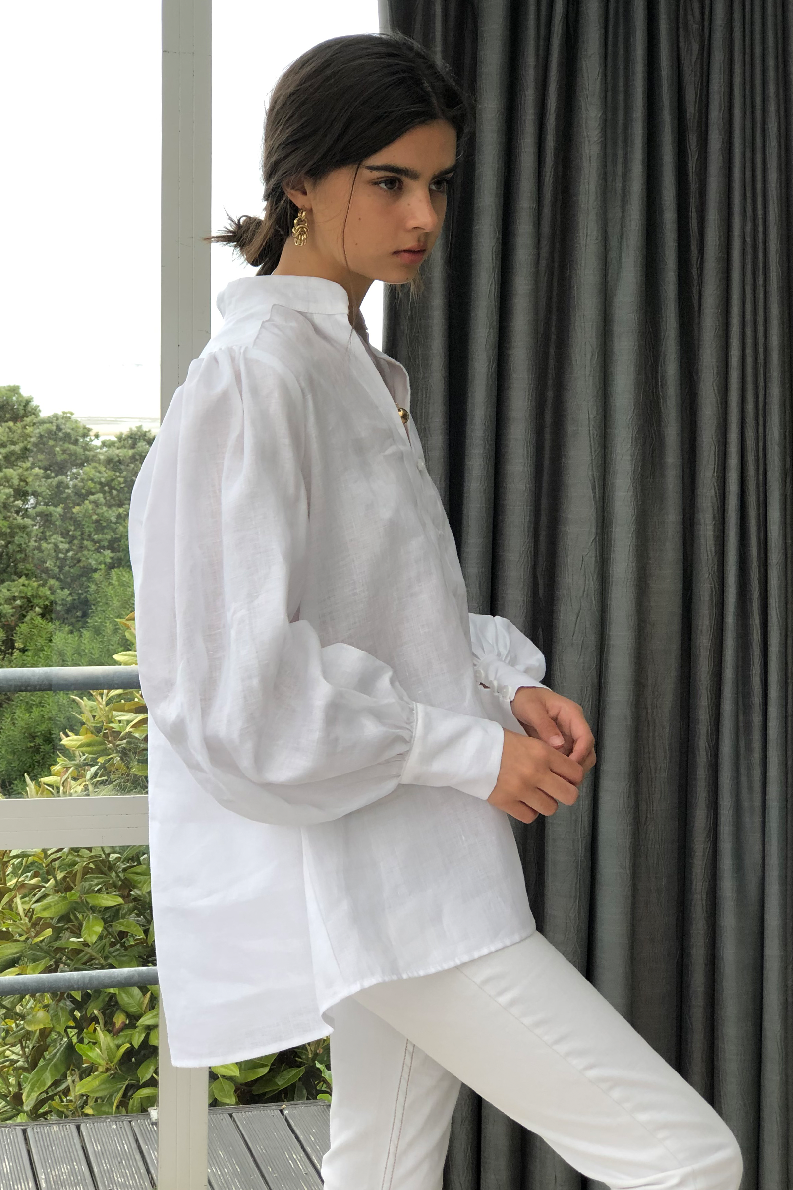 Jon Deux Shirt in White, Tops, Ellis Label - Ellis and Friends