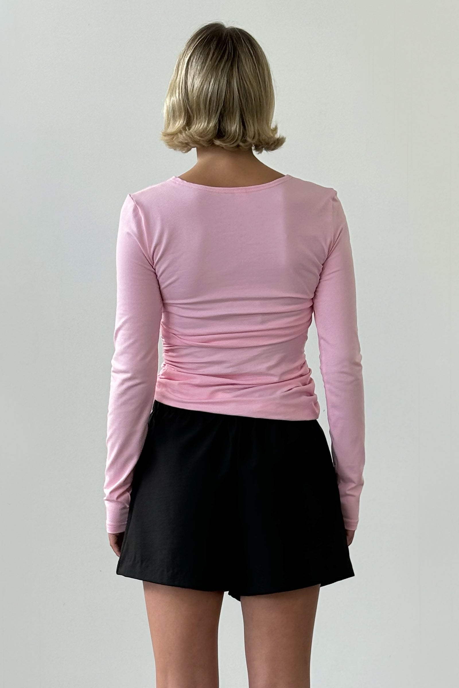 (Soldes) Haut Warp manches longues rose bébé