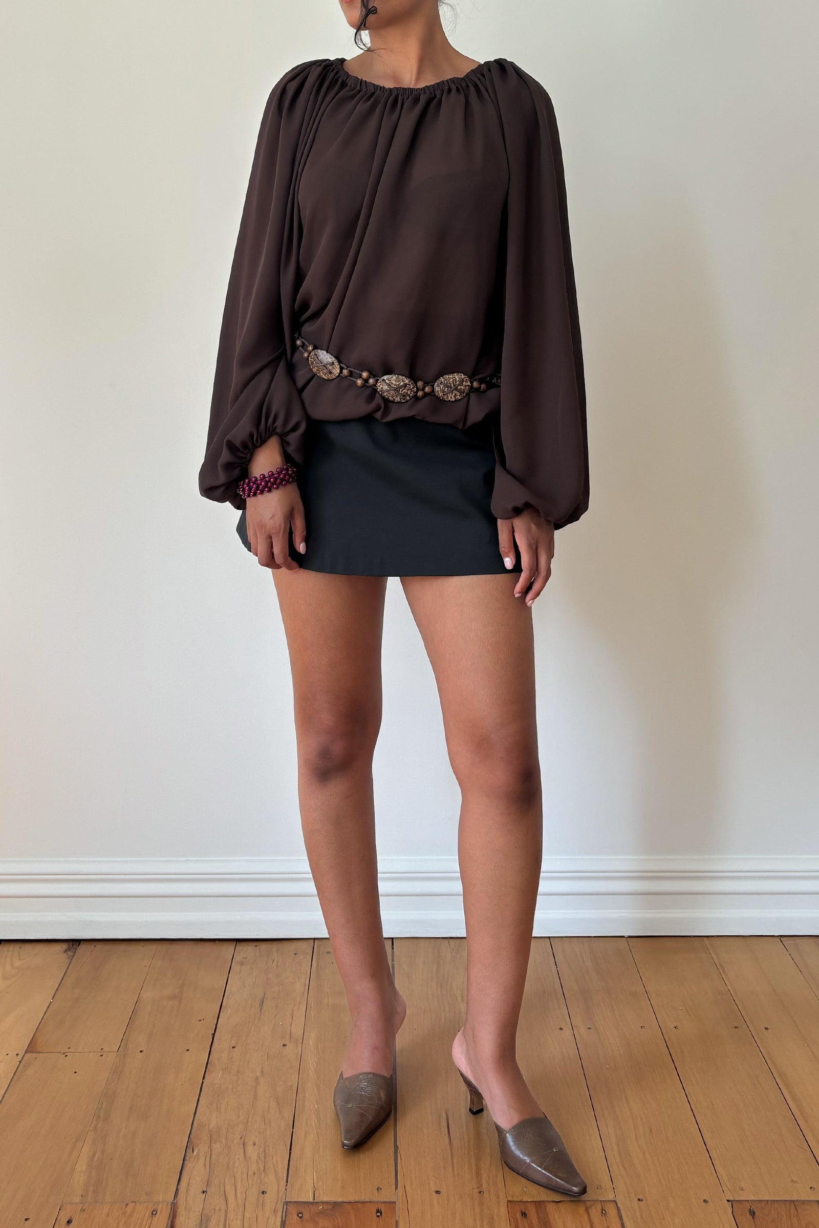 Bloom Blouse in Chocolate