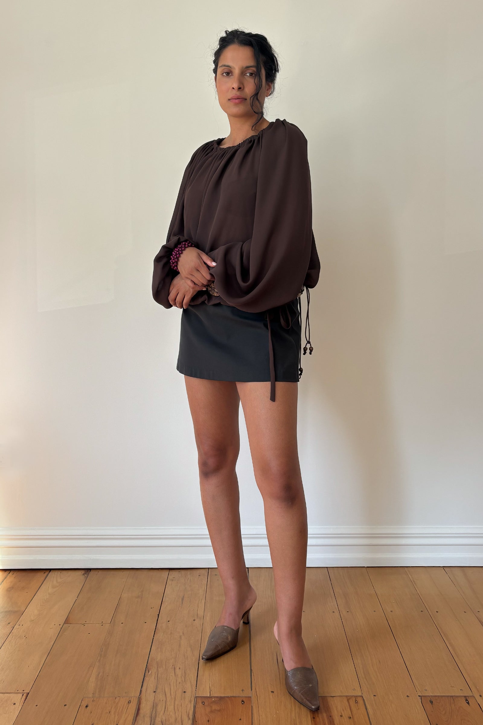 Bloom Blouse in Chocolate