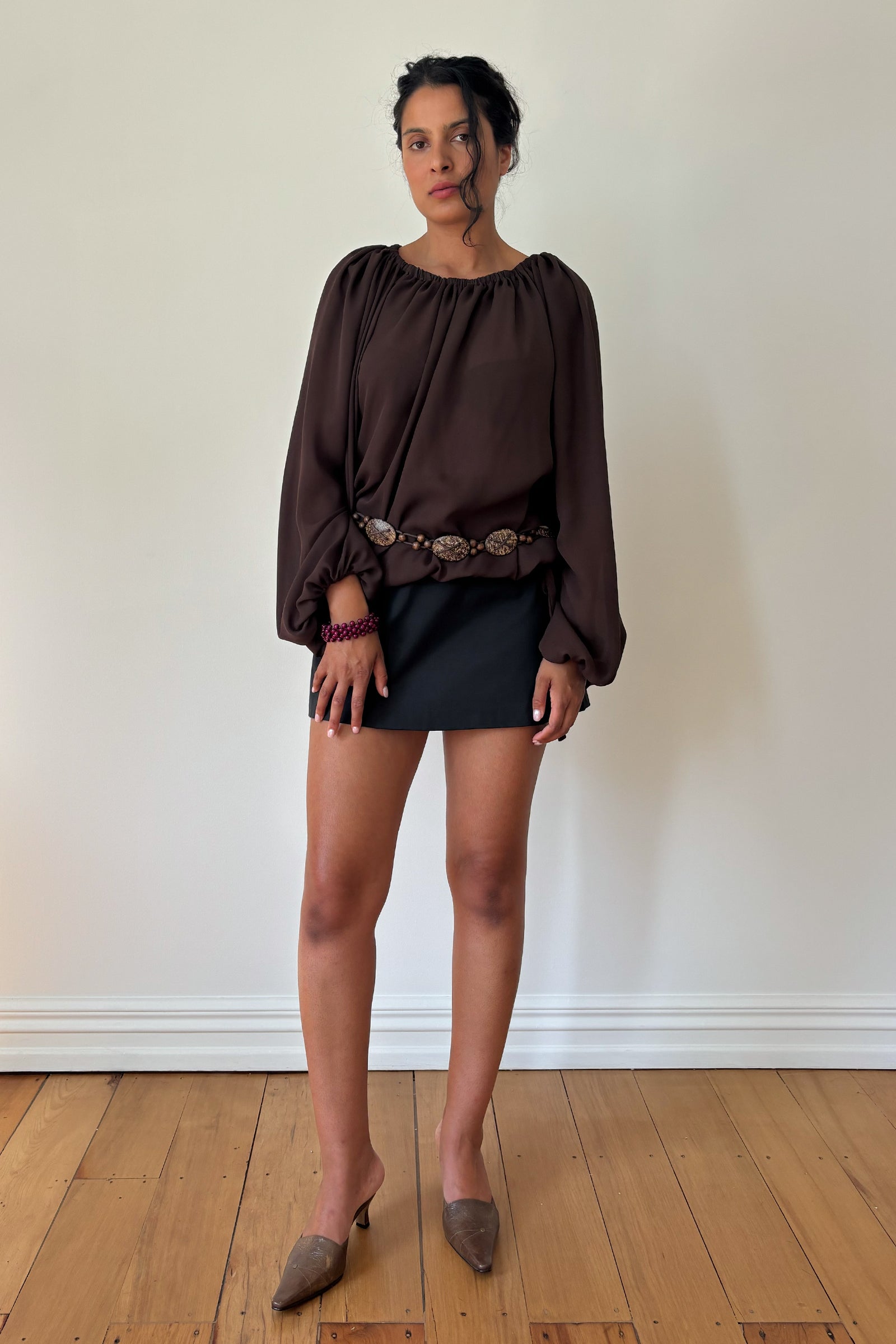 Bloom Blouse in Chocolate