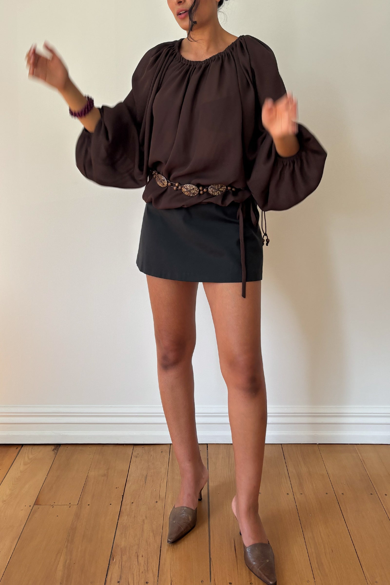 Bloom Blouse in Chocolate