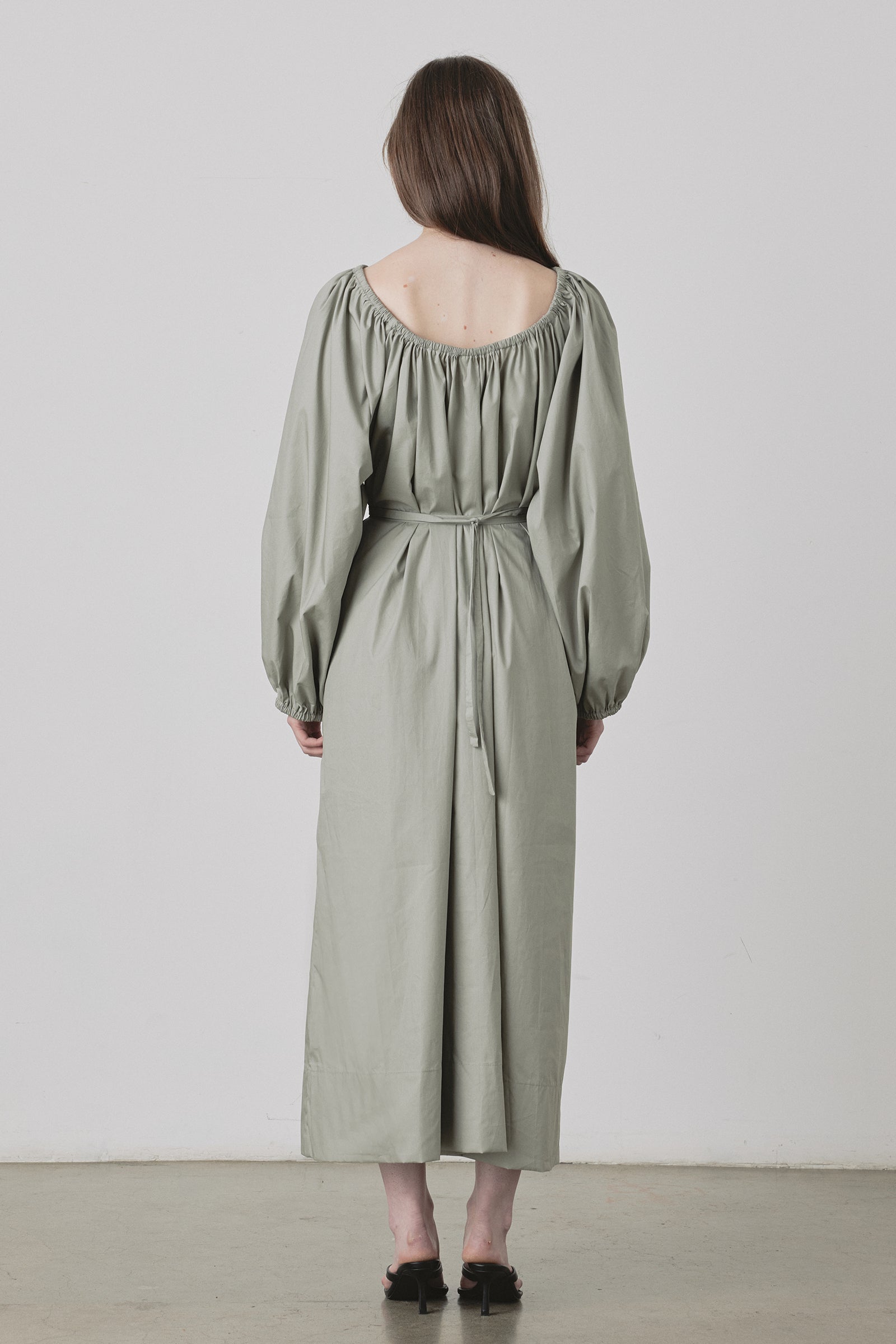 Bloom U-Neck Maxi Dress in Sage