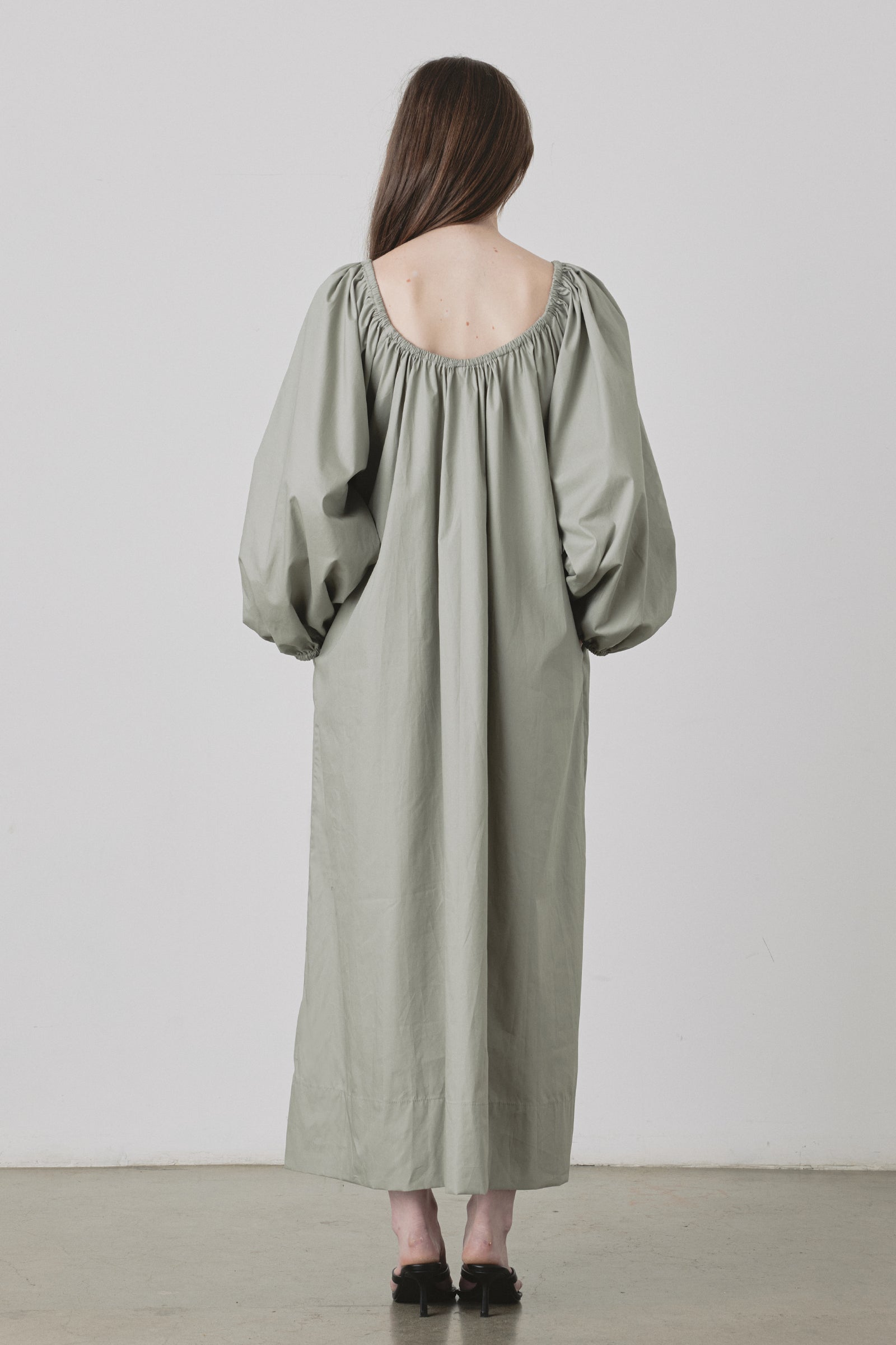 Bloom U-Neck Maxi Dress in Sage