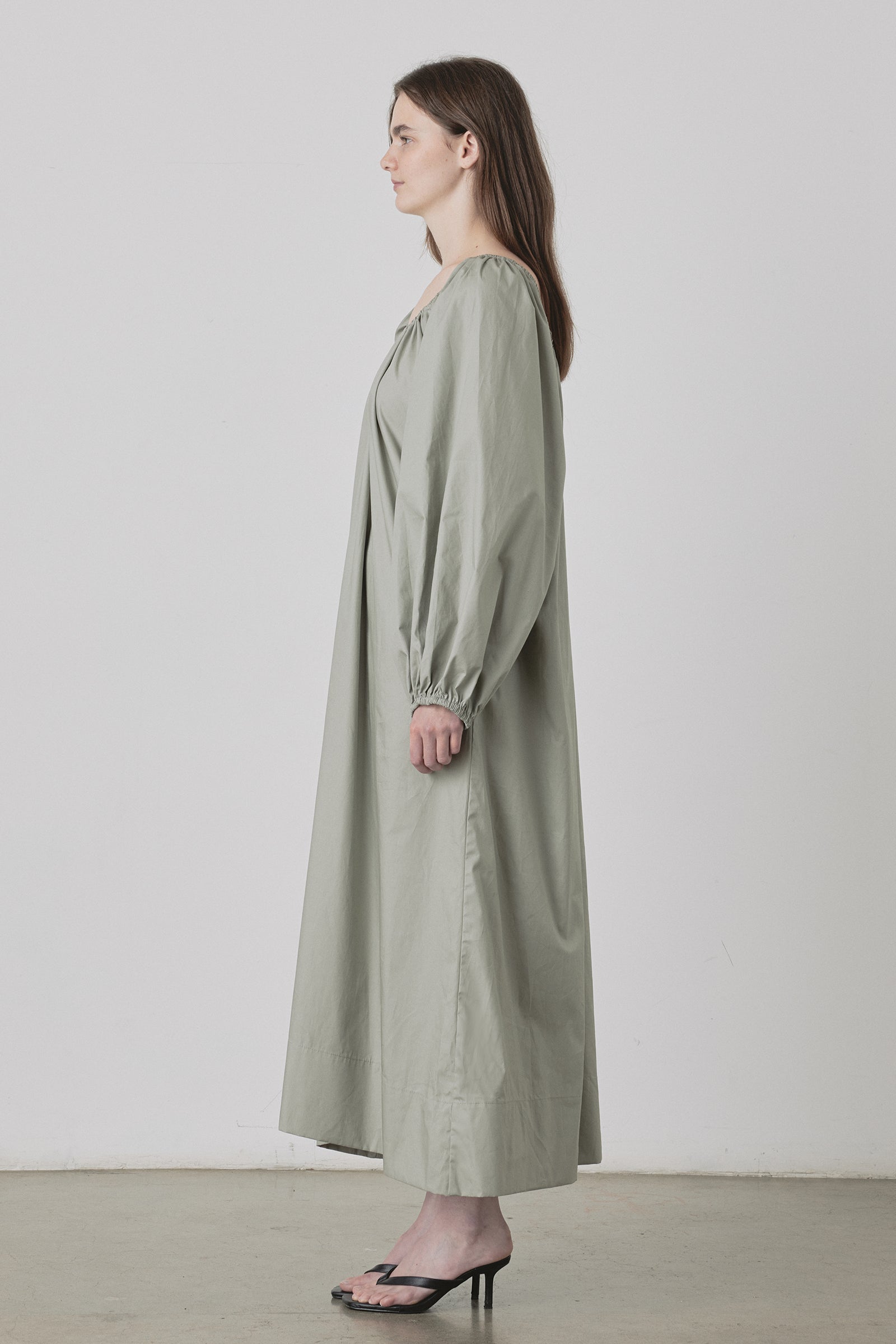 Bloom U-Neck Maxi Dress in Sage