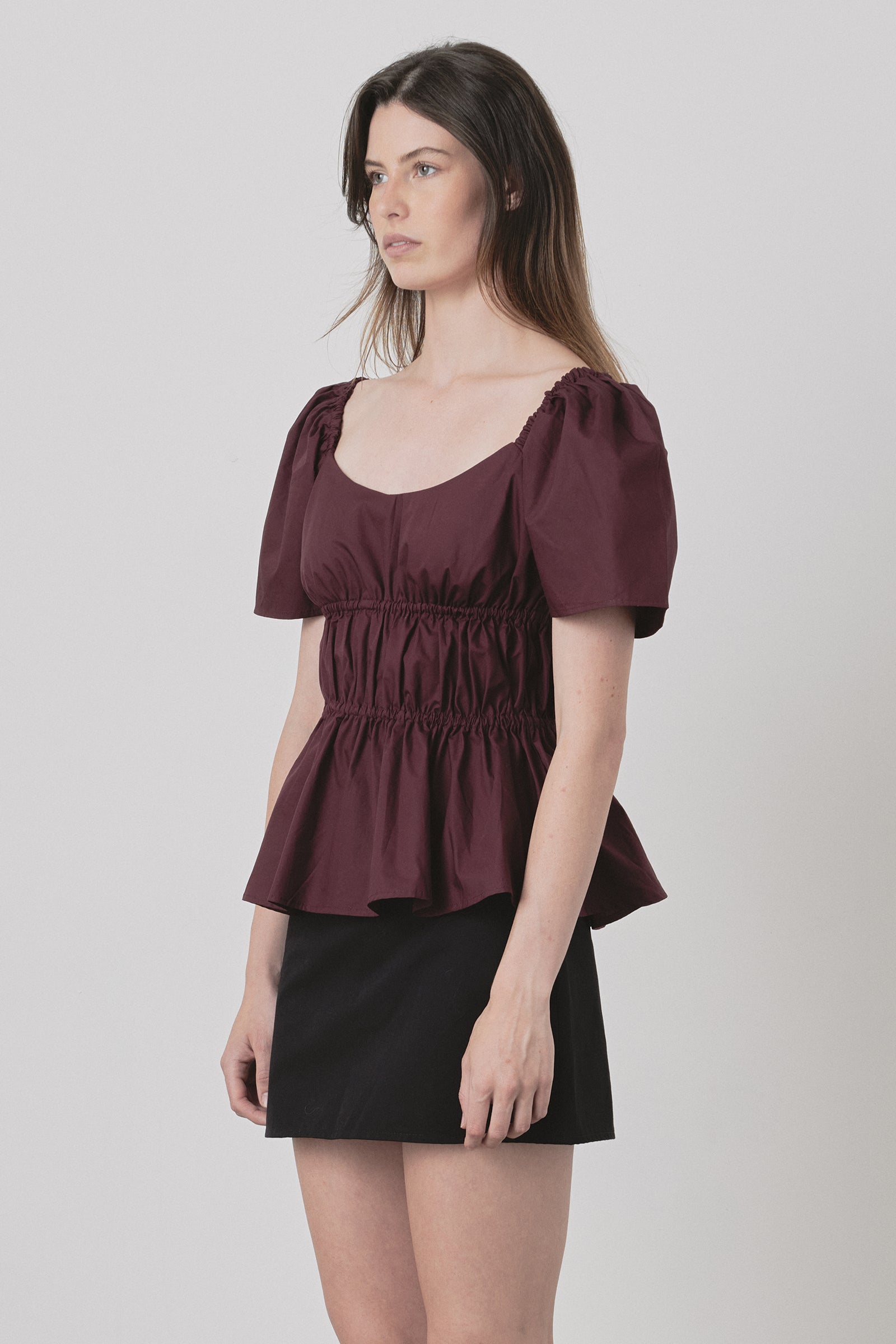 Bodice Top in Burgundy