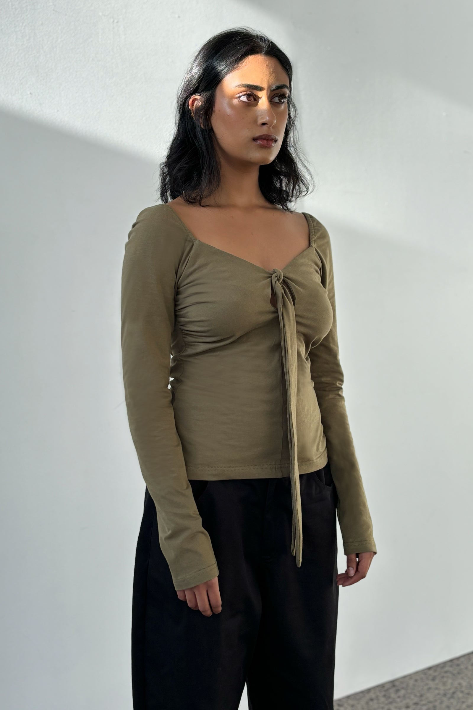 Bow Top in Olive