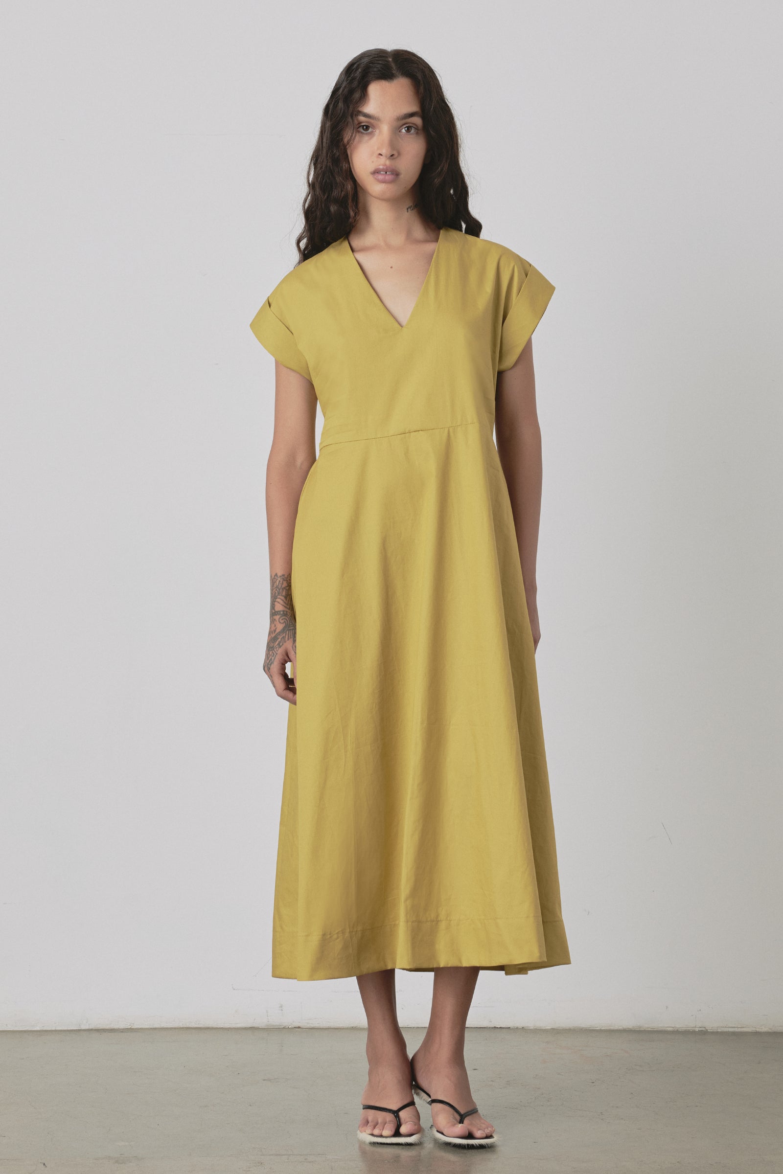 Nisi Dress in Chartreuse