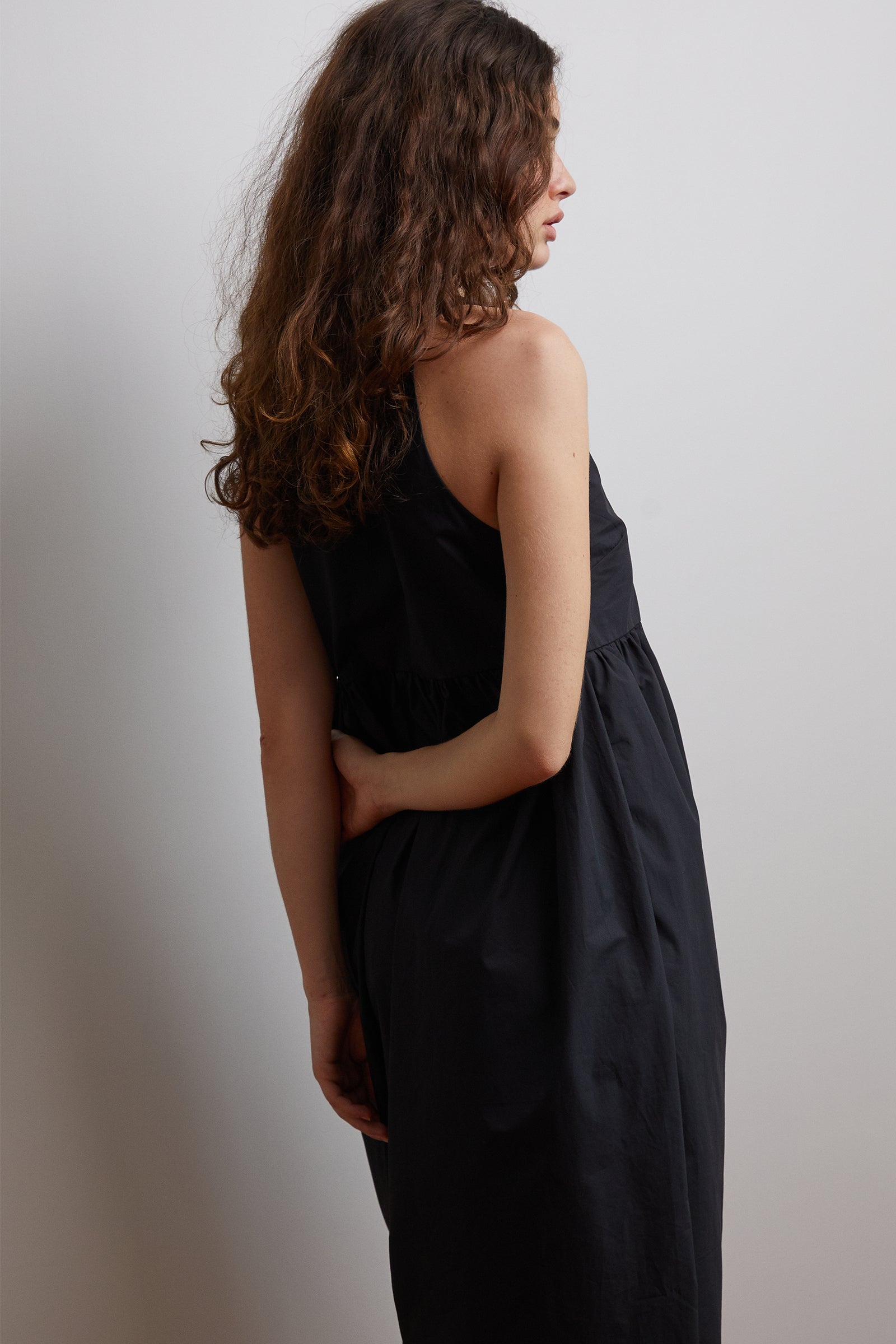 Cocoon Dress in Navy