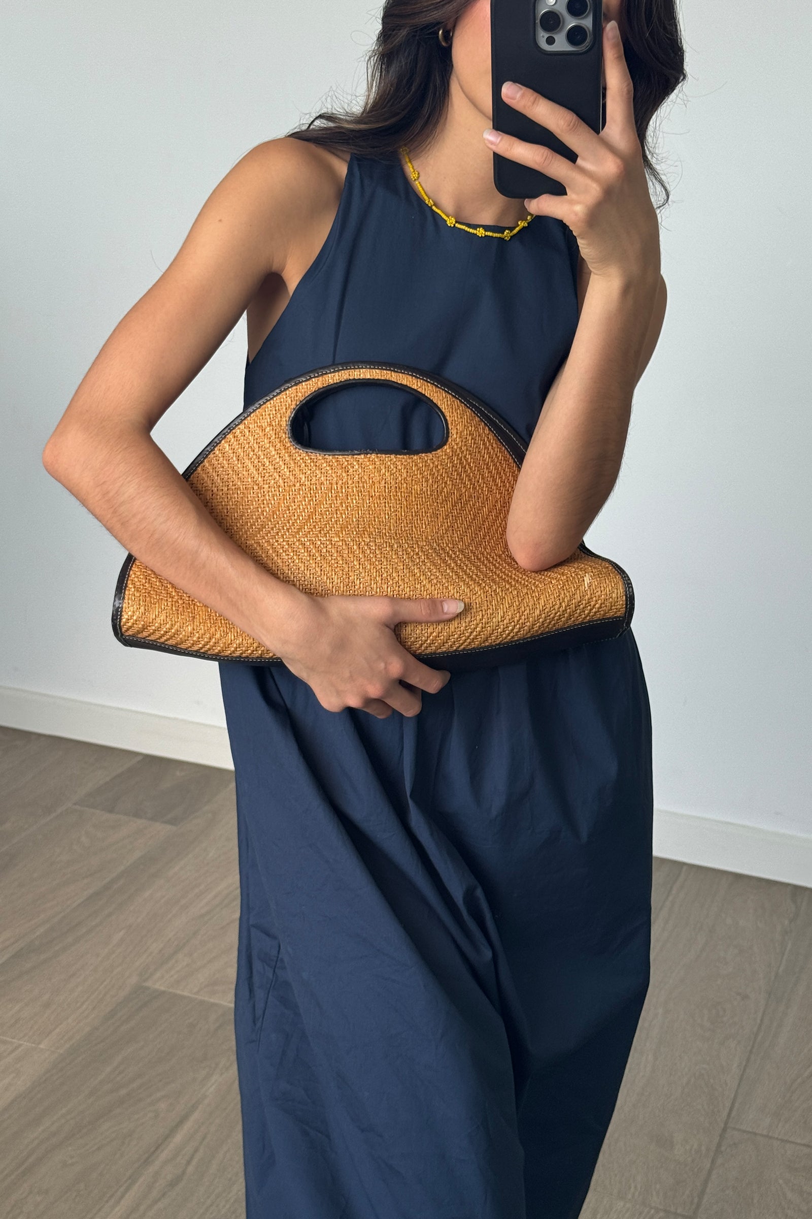 Cocoon Dress in Navy