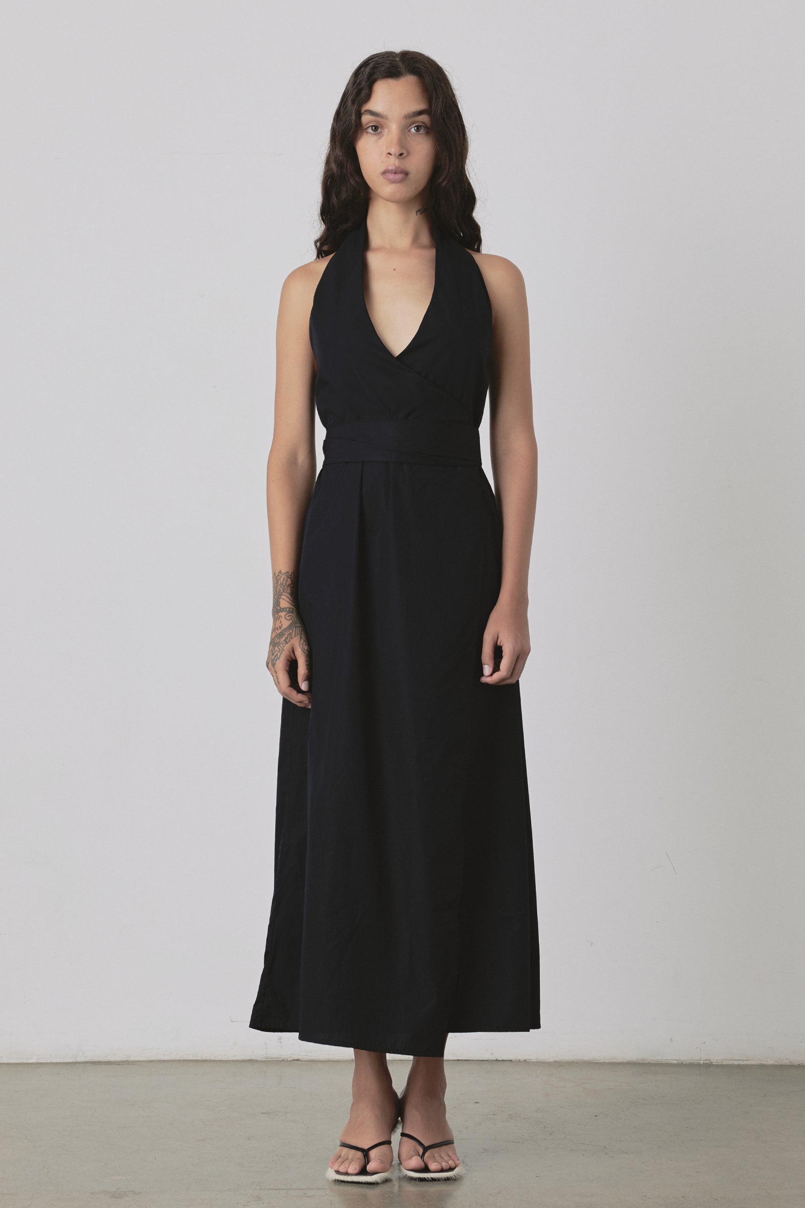 Crossover Halter Dress in Black | Ellis Label Crossover Halter Dress in Black | Ellis Label