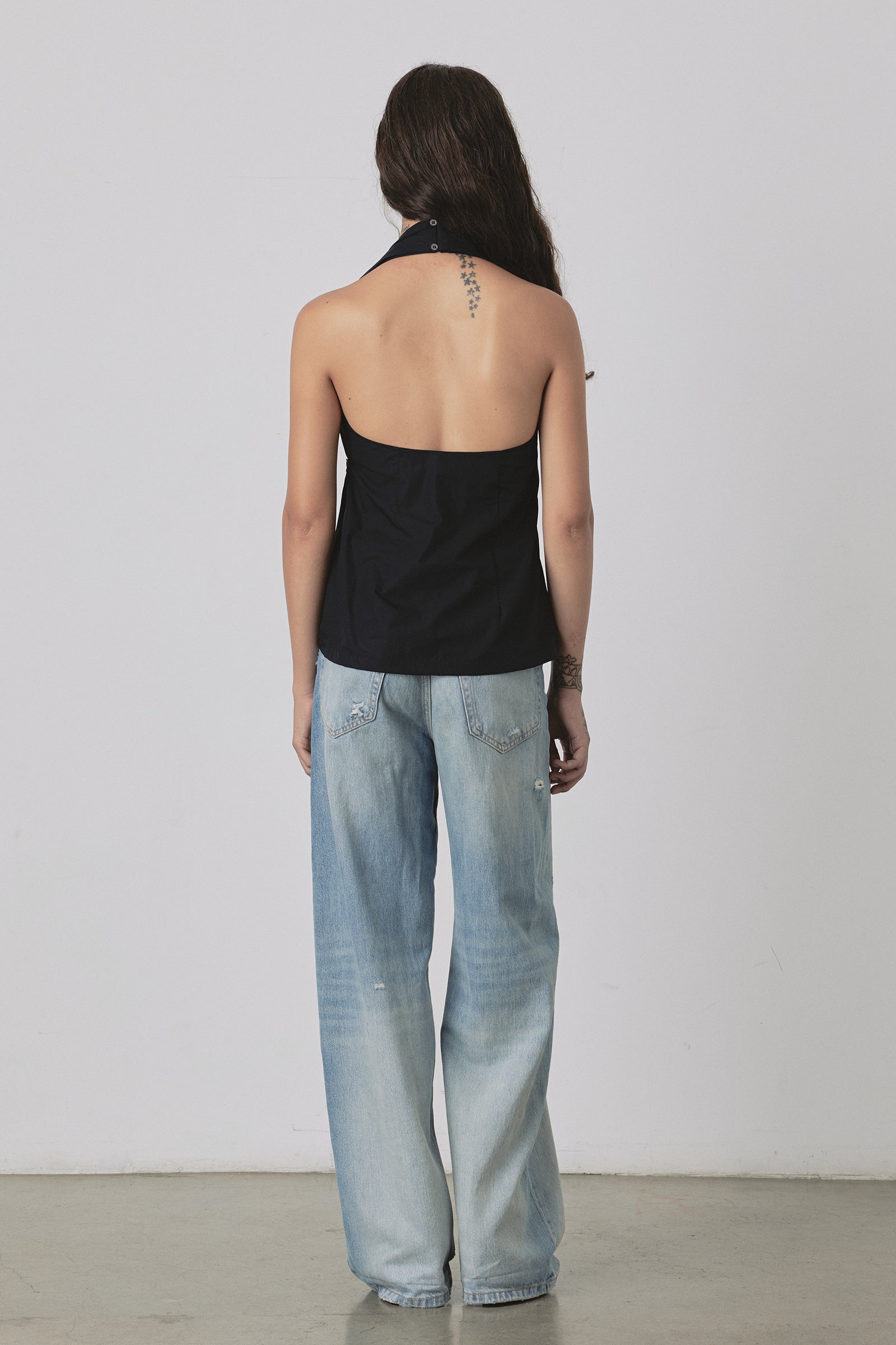 (Promotion) Haut Halter Croisé en Noir