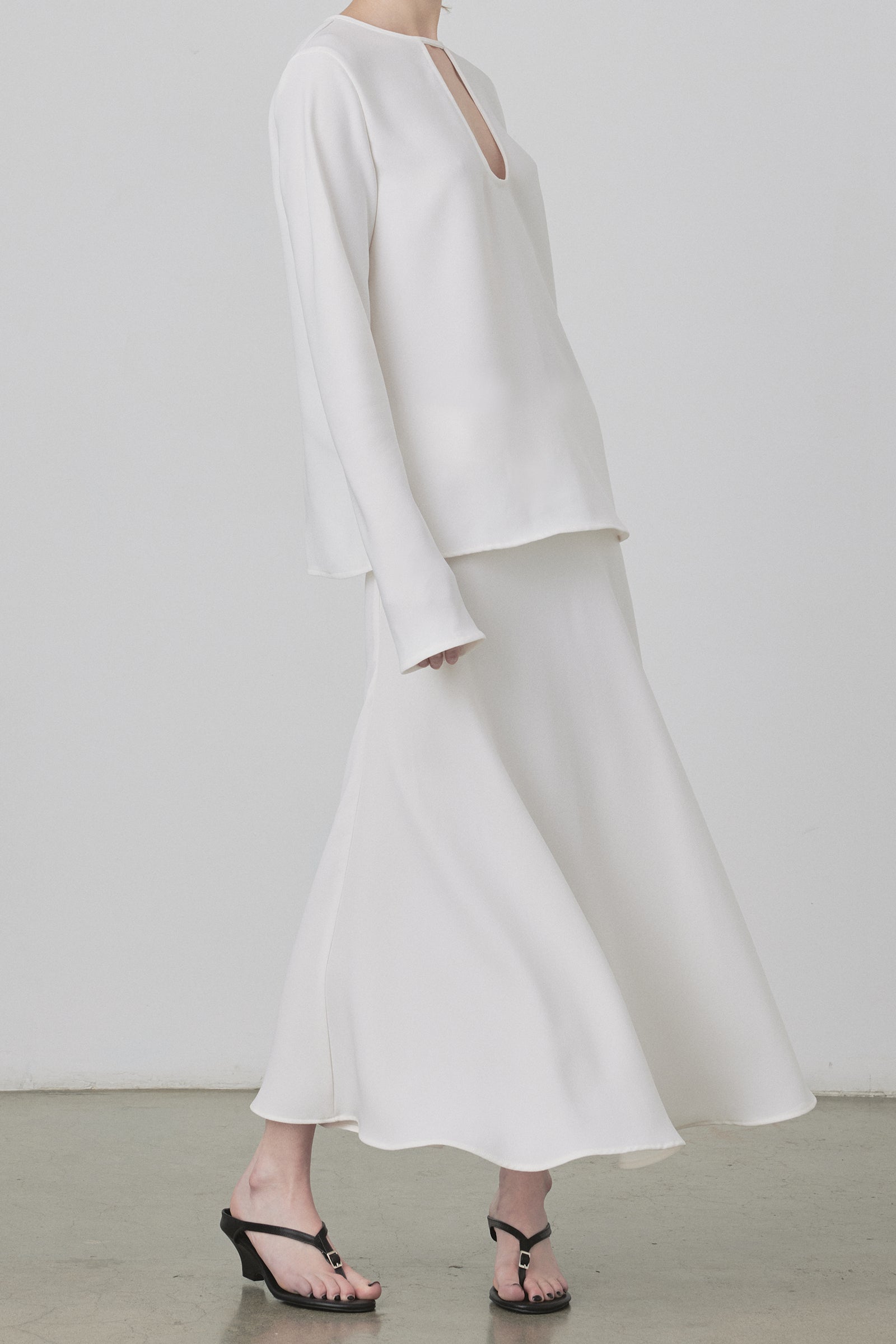 Drape Skirt in Ivory