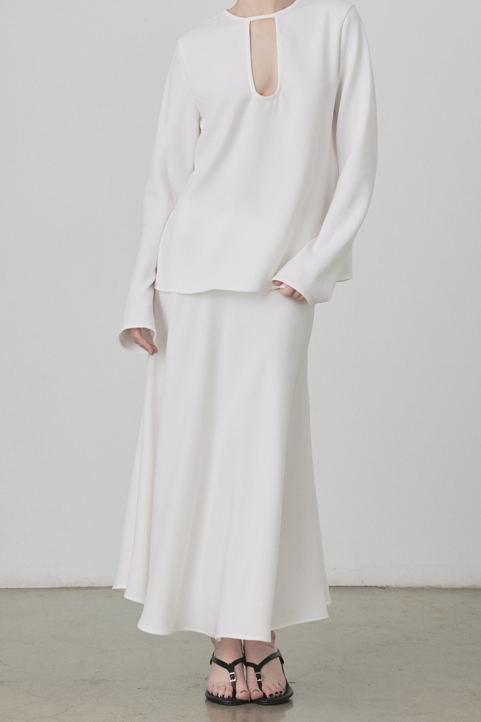 Drape Skirt in Ivory