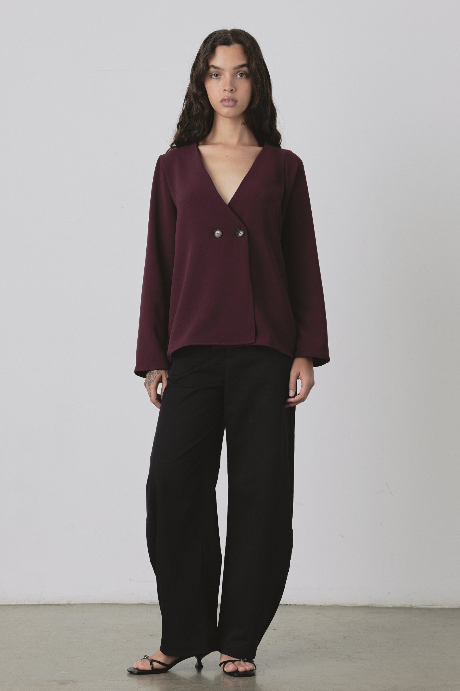 Ease Overshirt in Burgundy